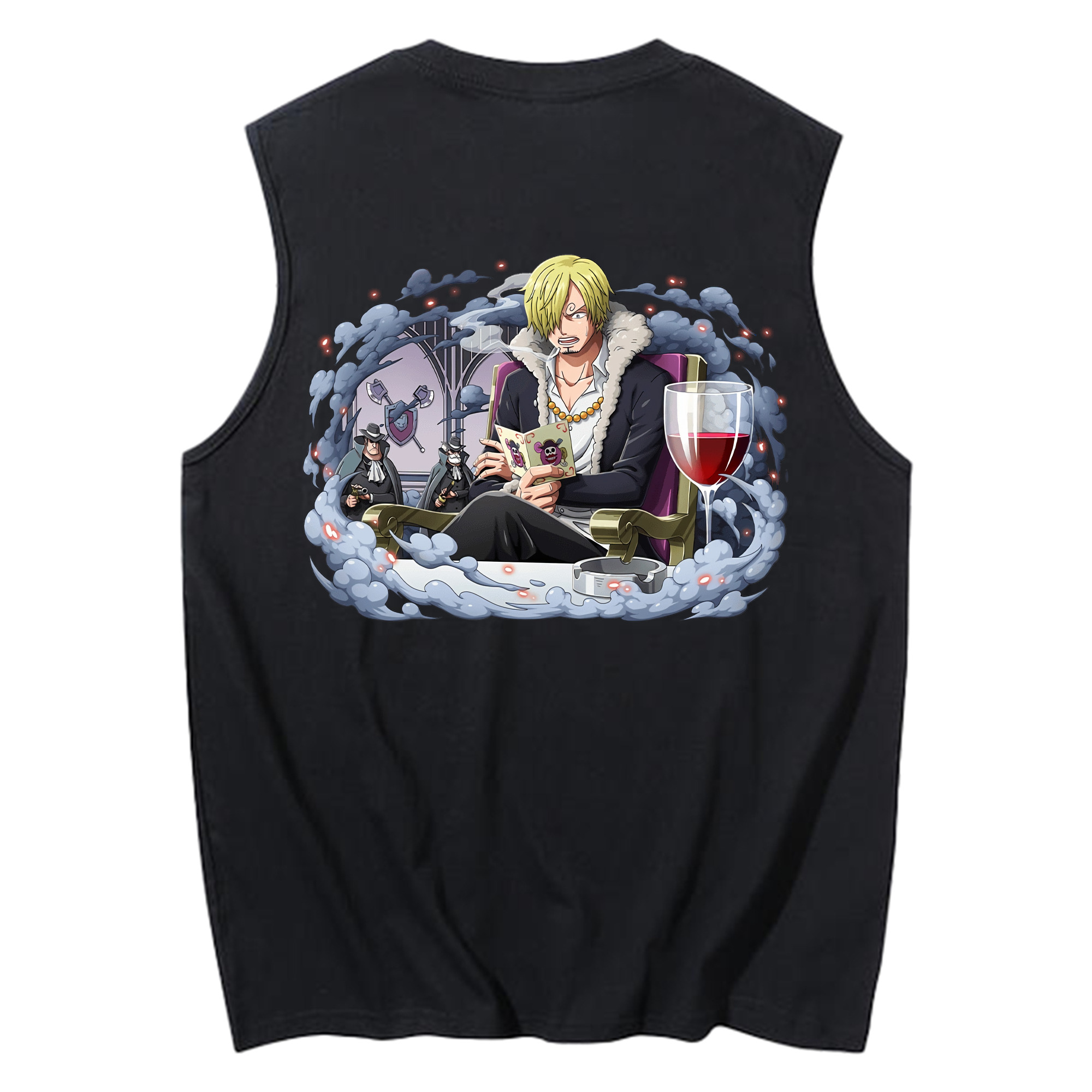 （画像用） ワンピース サンジ ONE PIECE Sanji コットン100％タンクトップ（背面プリント）