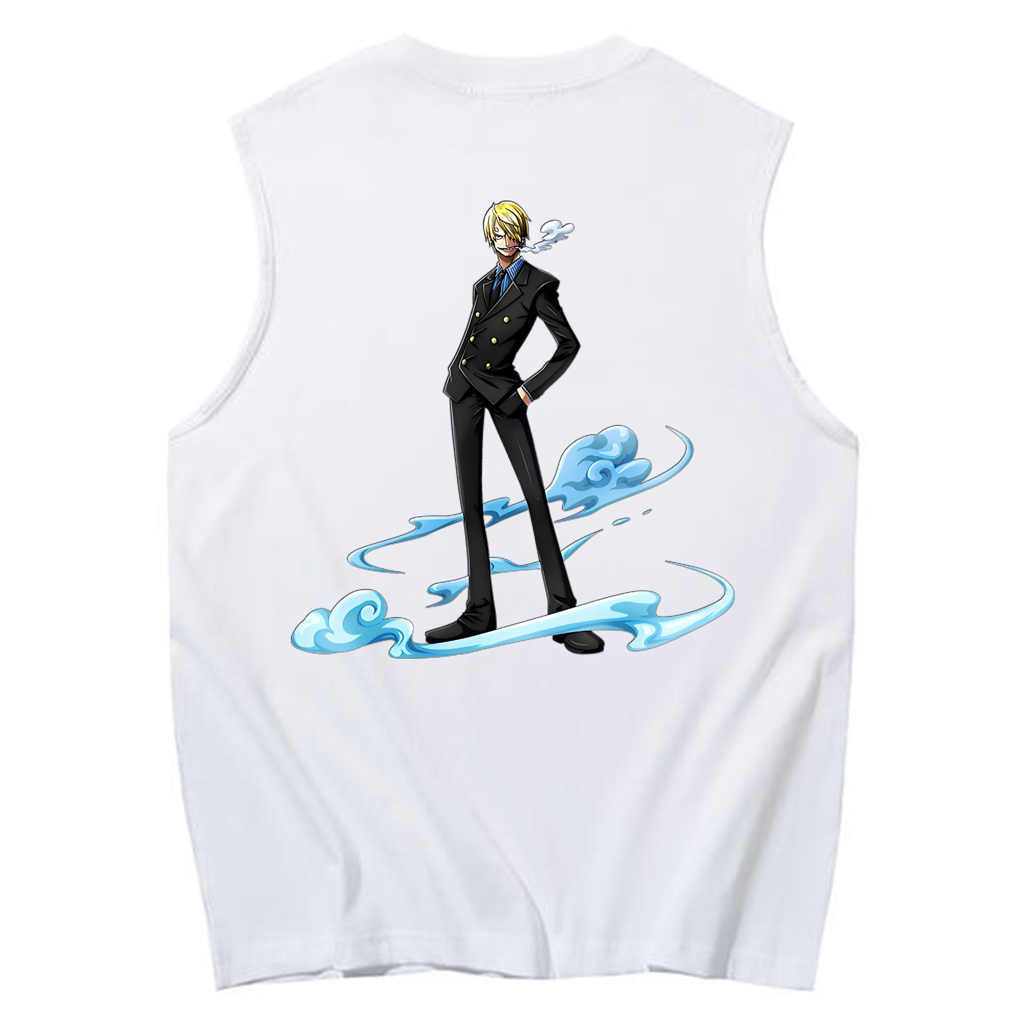（画像用） ワンピース サンジ ONE PIECE Sanji コットン100％タンクトップ（背面プリント）
