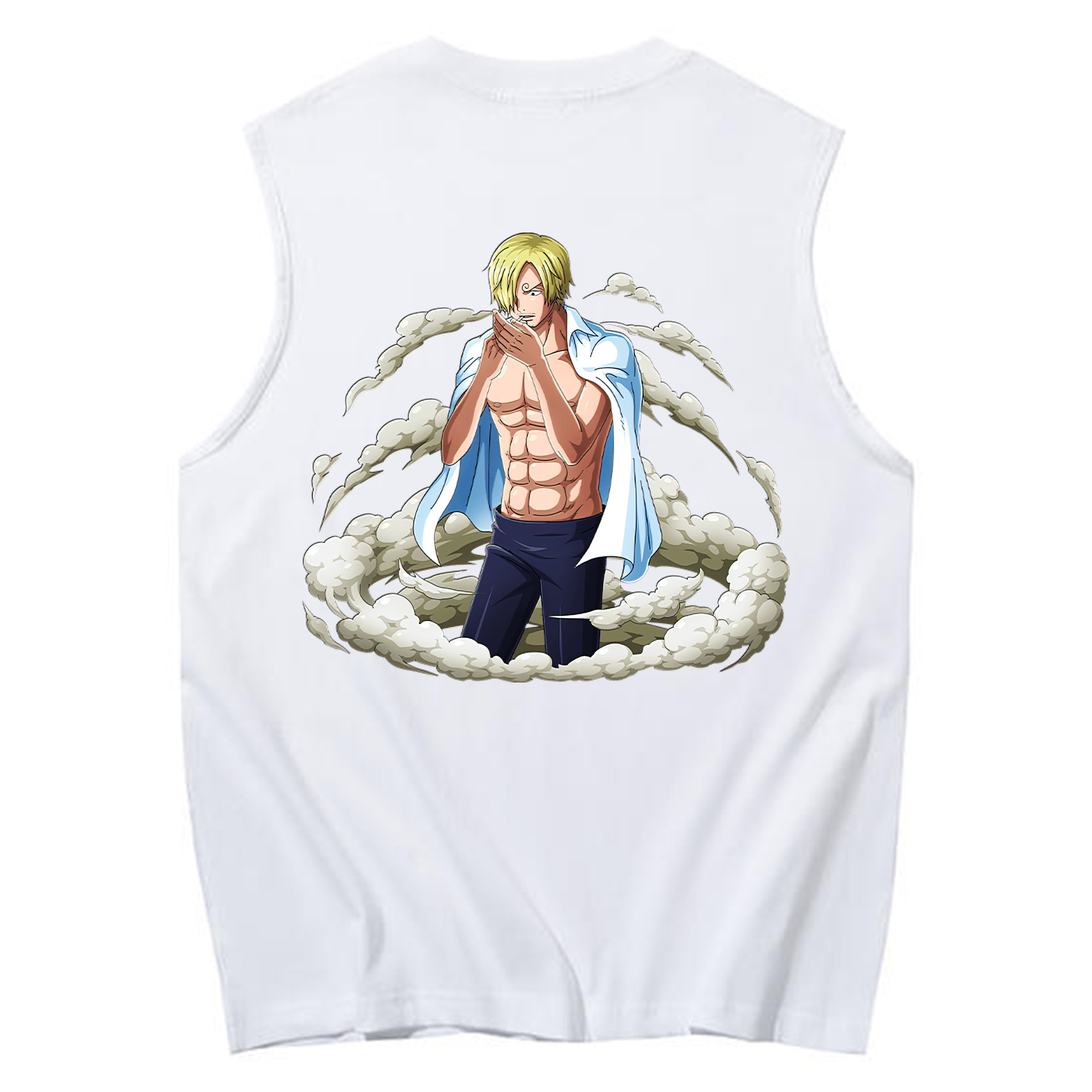 （画像用） ワンピース サンジ ONE PIECE Sanji コットン100％タンクトップ（背面プリント）