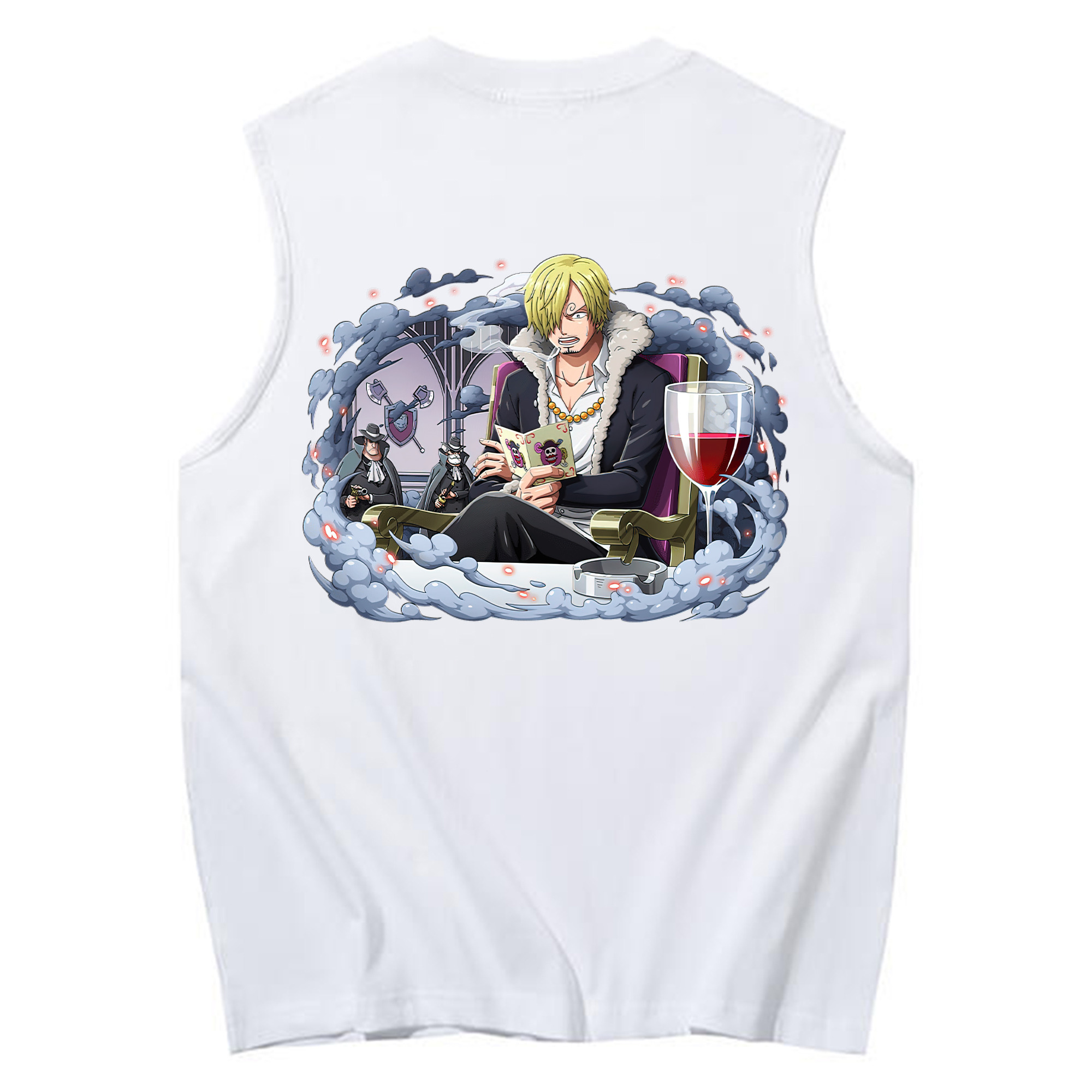 （画像用） ワンピース サンジ ONE PIECE Sanji コットン100％タンクトップ（背面プリント）