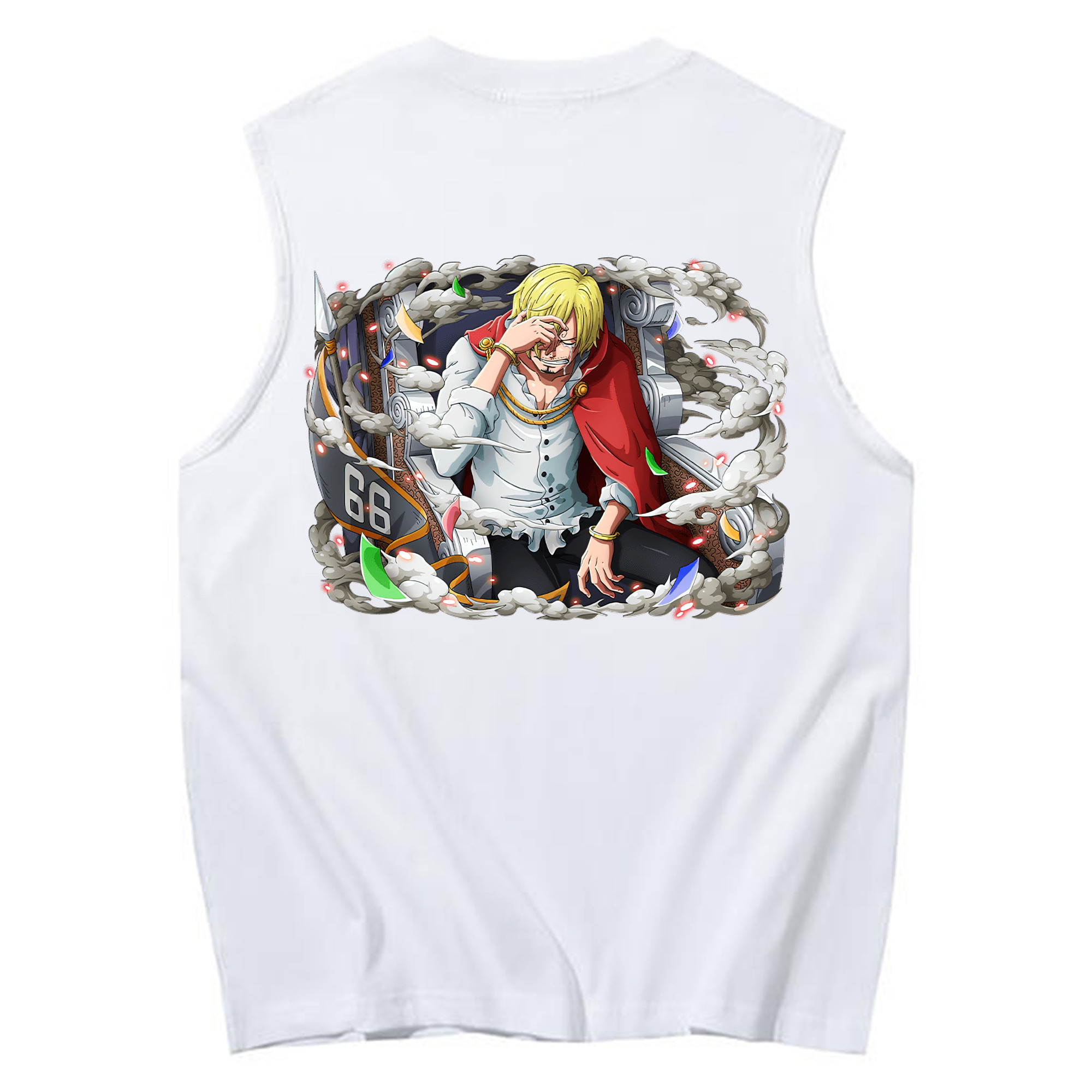 （画像用） ワンピース サンジ ONE PIECE Sanji コットン100％タンクトップ（背面プリント）