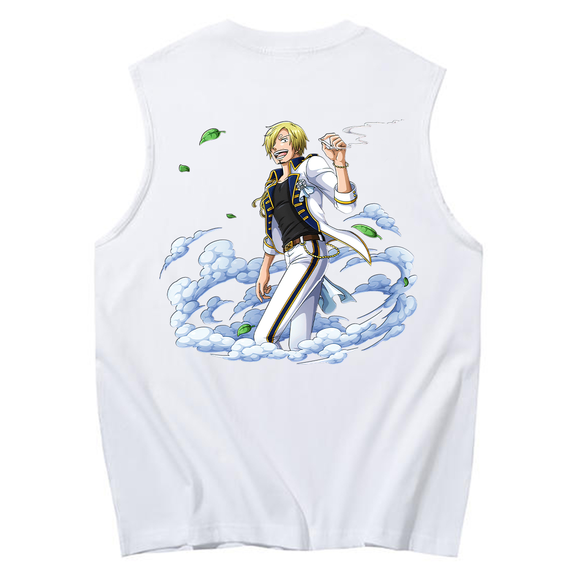 （画像用） ワンピース サンジ ONE PIECE Sanji コットン100％タンクトップ（背面プリント）