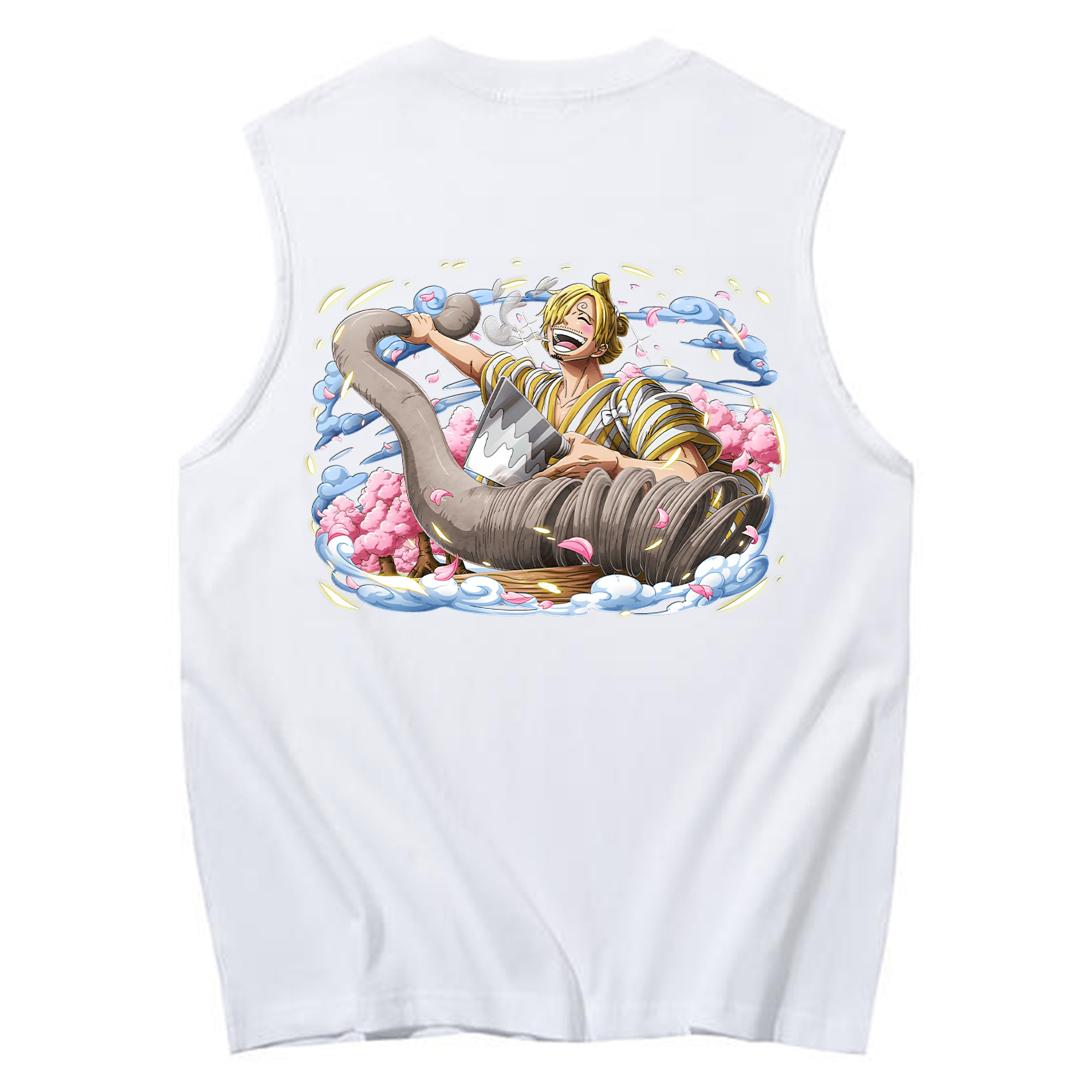 （画像用） ワンピース サンジ ONE PIECE Sanji コットン100％タンクトップ（背面プリント）