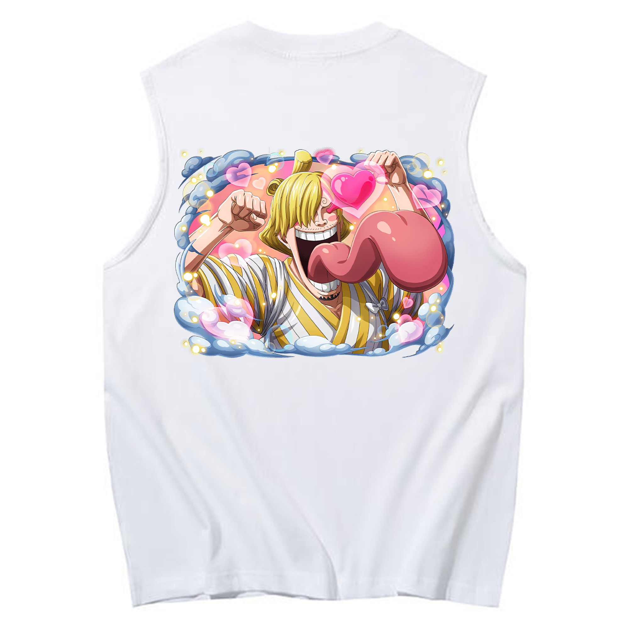 （画像用） ワンピース サンジ ONE PIECE Sanji コットン100％タンクトップ（背面プリント）
