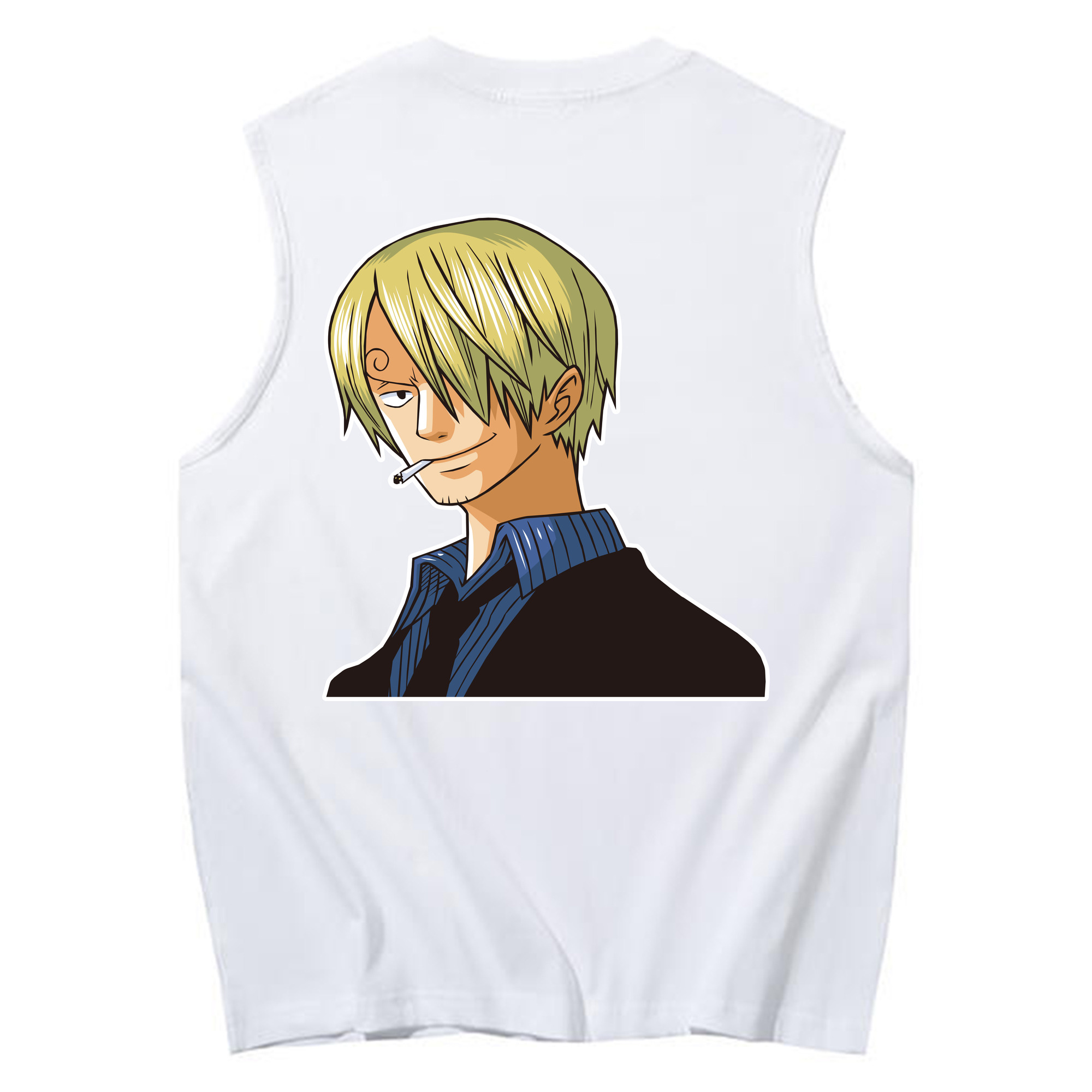 （画像用） ワンピース サンジ ONE PIECE Sanji コットン100％タンクトップ（背面プリント）