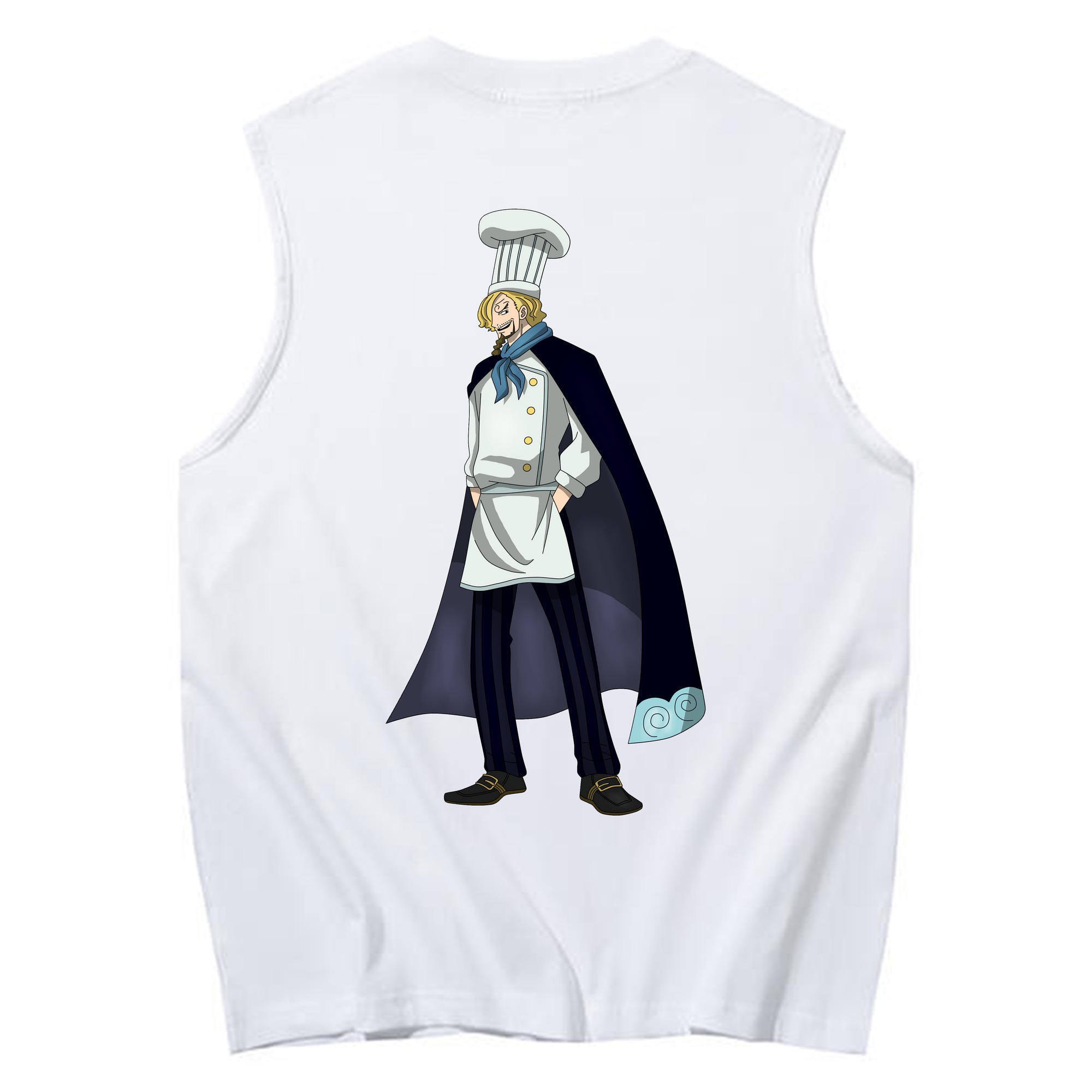 （画像用） ワンピース サンジ ONE PIECE Sanji コットン100％タンクトップ（背面プリント）
