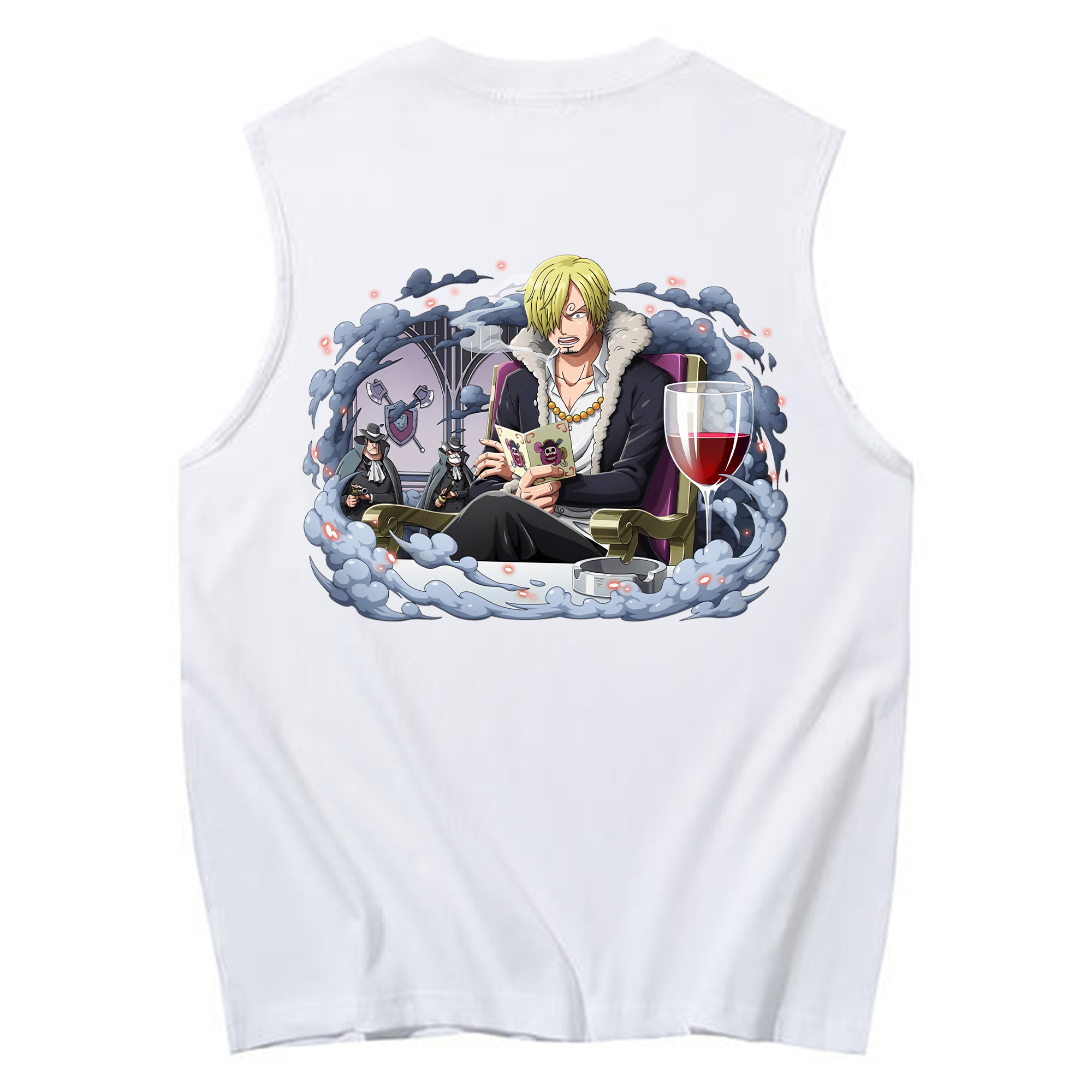（画像用） ワンピース サンジ ONE PIECE Sanji コットン100％タンクトップ（背面プリント）
