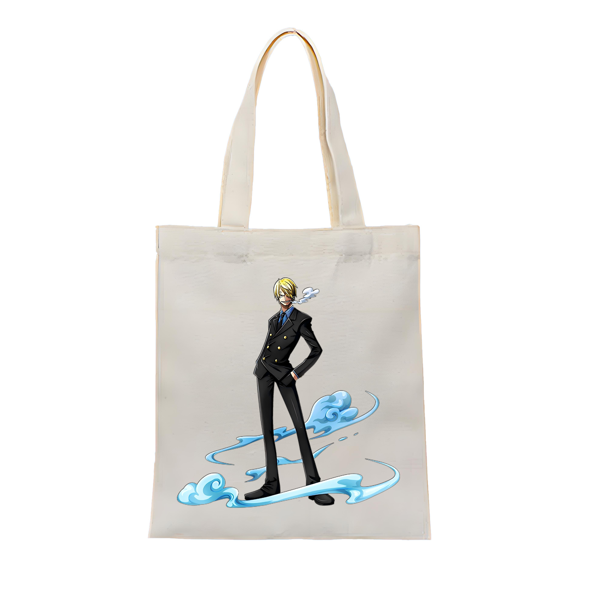 （画像用） ワンピース サンジ ONE PIECE Sanji 縦型キャンバス生地手提げバッグ　トートバッグ