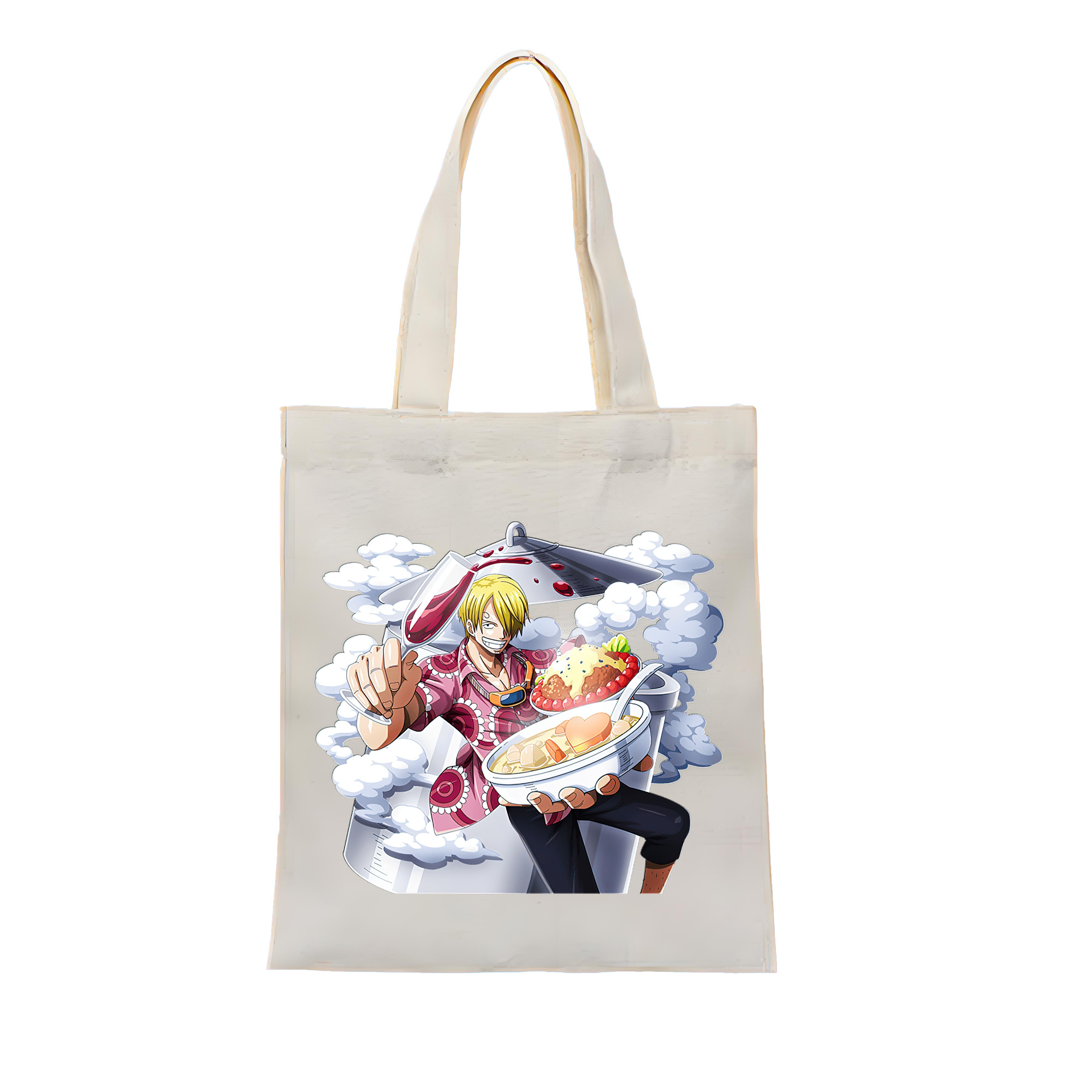 （画像用） ワンピース サンジ ONE PIECE Sanji 縦型キャンバス生地手提げバッグ　トートバッグ