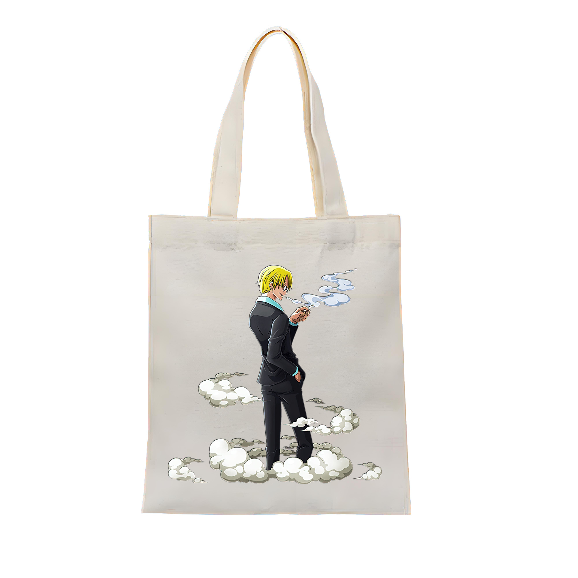 （画像用） ワンピース サンジ ONE PIECE Sanji 縦型キャンバス生地手提げバッグ　トートバッグ