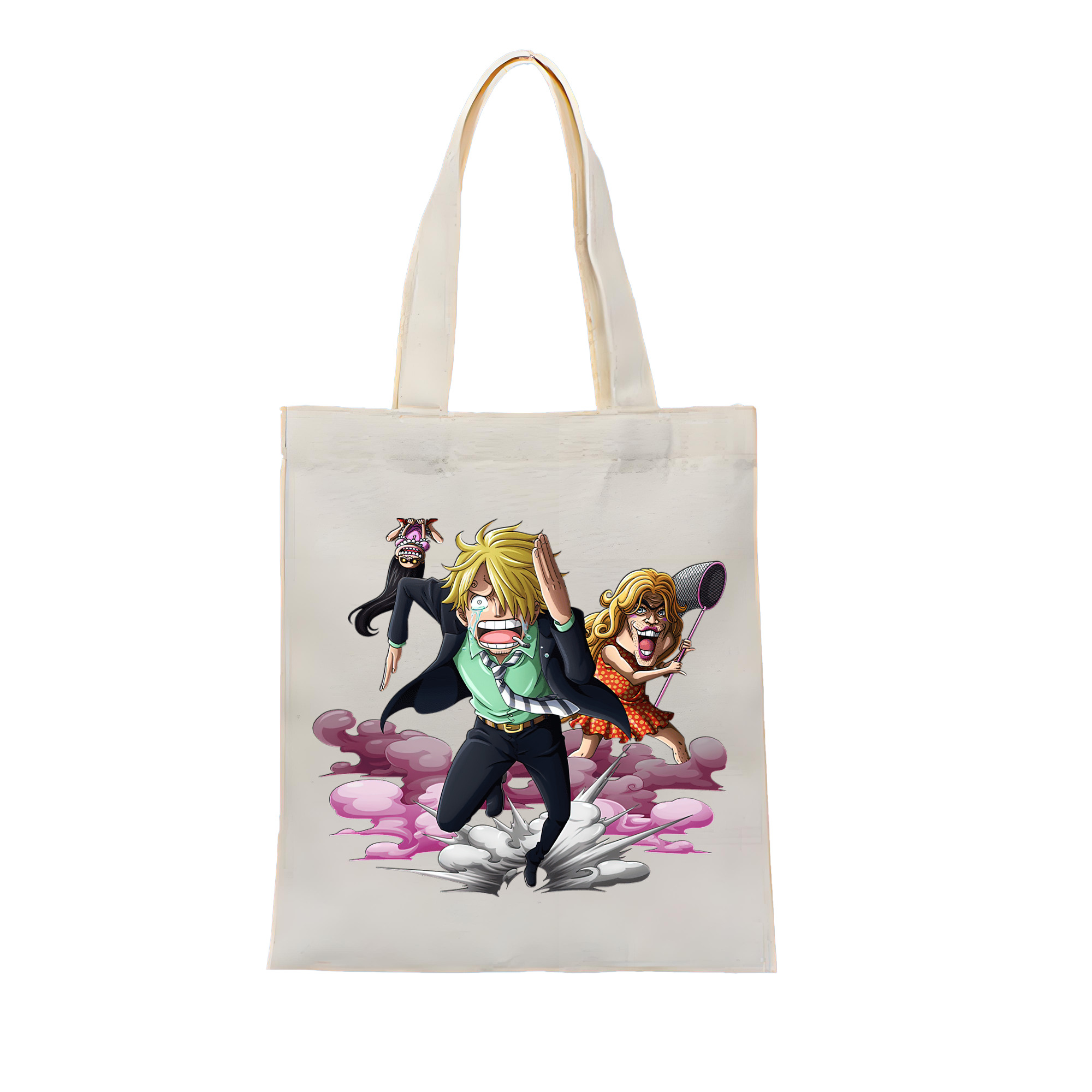 （画像用） ワンピース サンジ ONE PIECE Sanji 縦型キャンバス生地手提げバッグ　トートバッグ