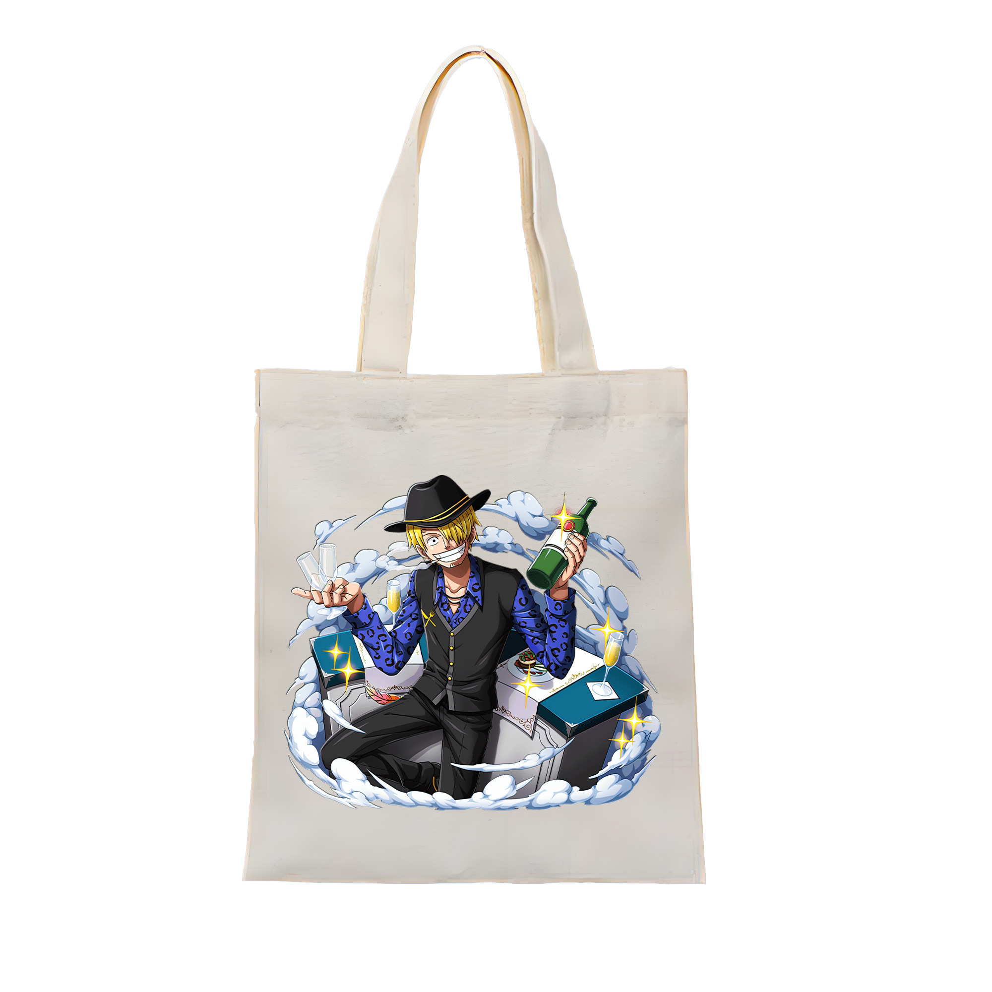 （画像用） ワンピース サンジ ONE PIECE Sanji 縦型キャンバス生地手提げバッグ　トートバッグ
