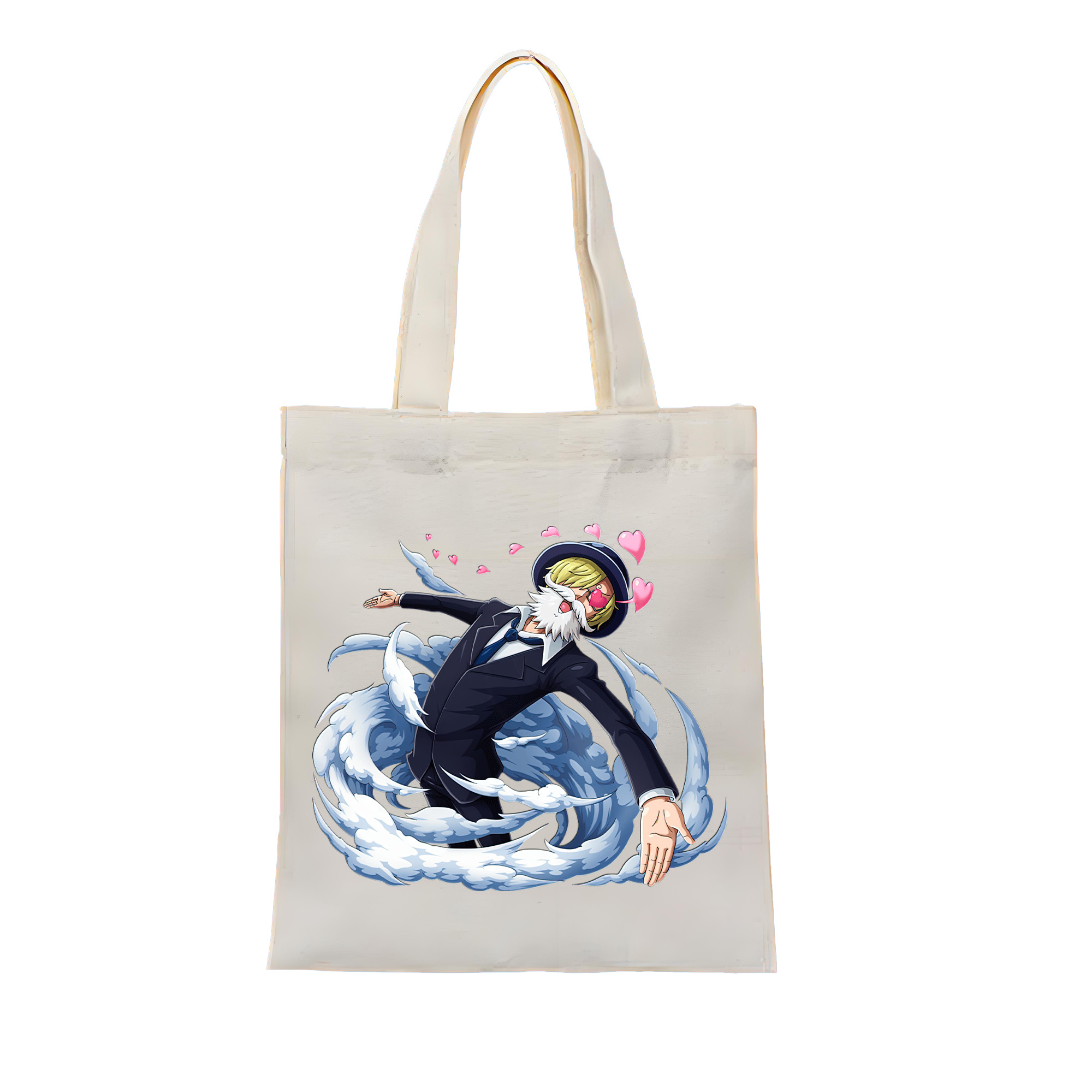 （画像用） ワンピース サンジ ONE PIECE Sanji 縦型キャンバス生地手提げバッグ　トートバッグ