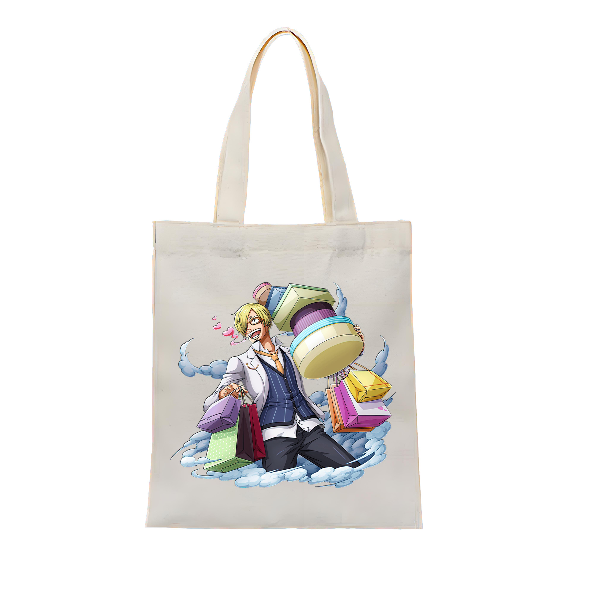 （画像用） ワンピース サンジ ONE PIECE Sanji 縦型キャンバス生地手提げバッグ　トートバッグ