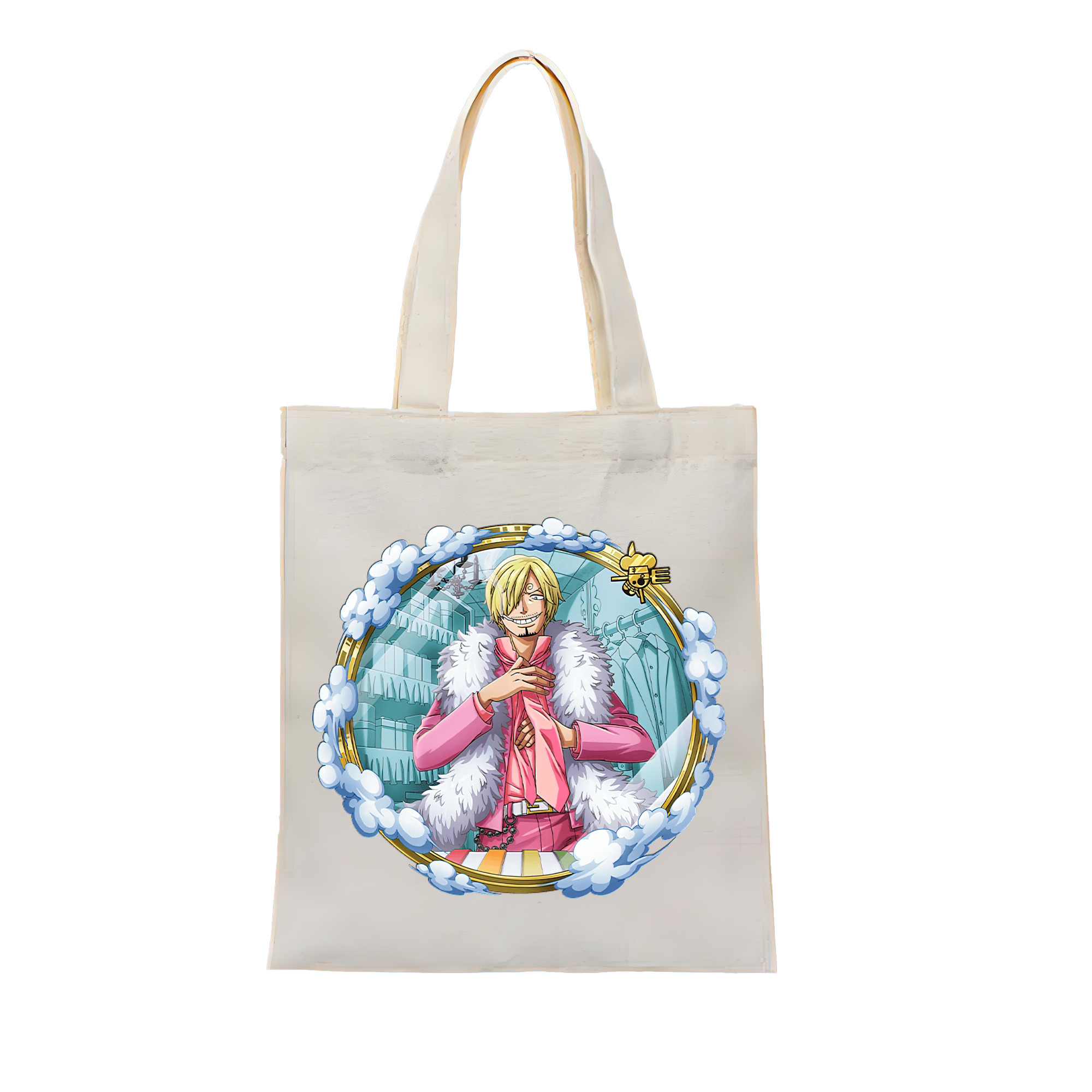 ワンピース サンジ ONE PIECE Sanji 縦型キャンバス生地手提げバッグ　トートバッグ