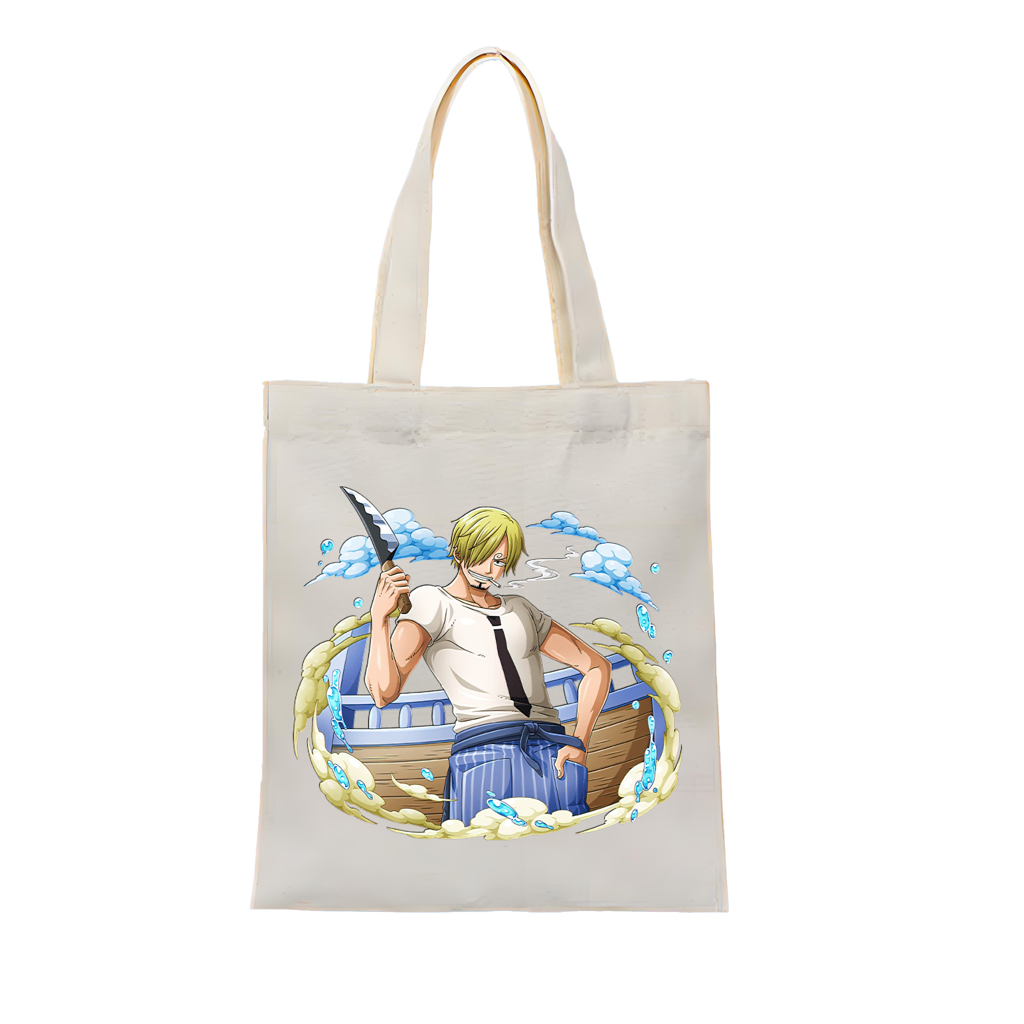 ワンピース サンジ ONE PIECE Sanji 縦型キャンバス生地手提げバッグ　トートバッグ