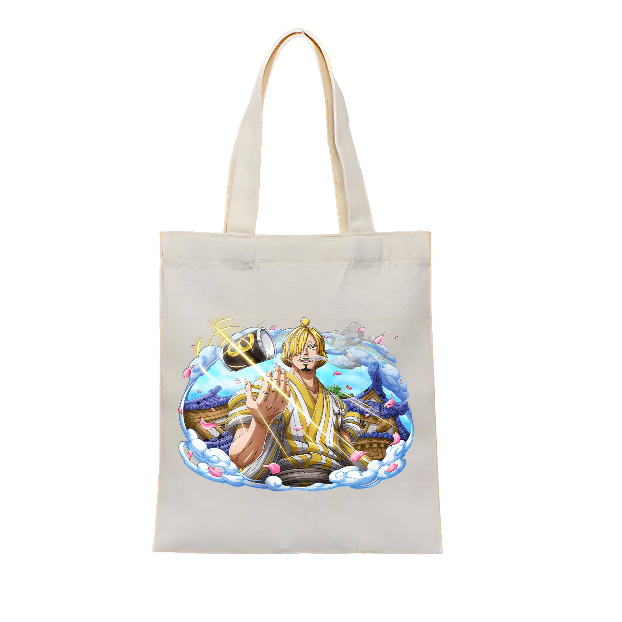 ワンピース サンジ ONE PIECE Sanji 縦型キャンバス生地手提げバッグ　トートバッグ