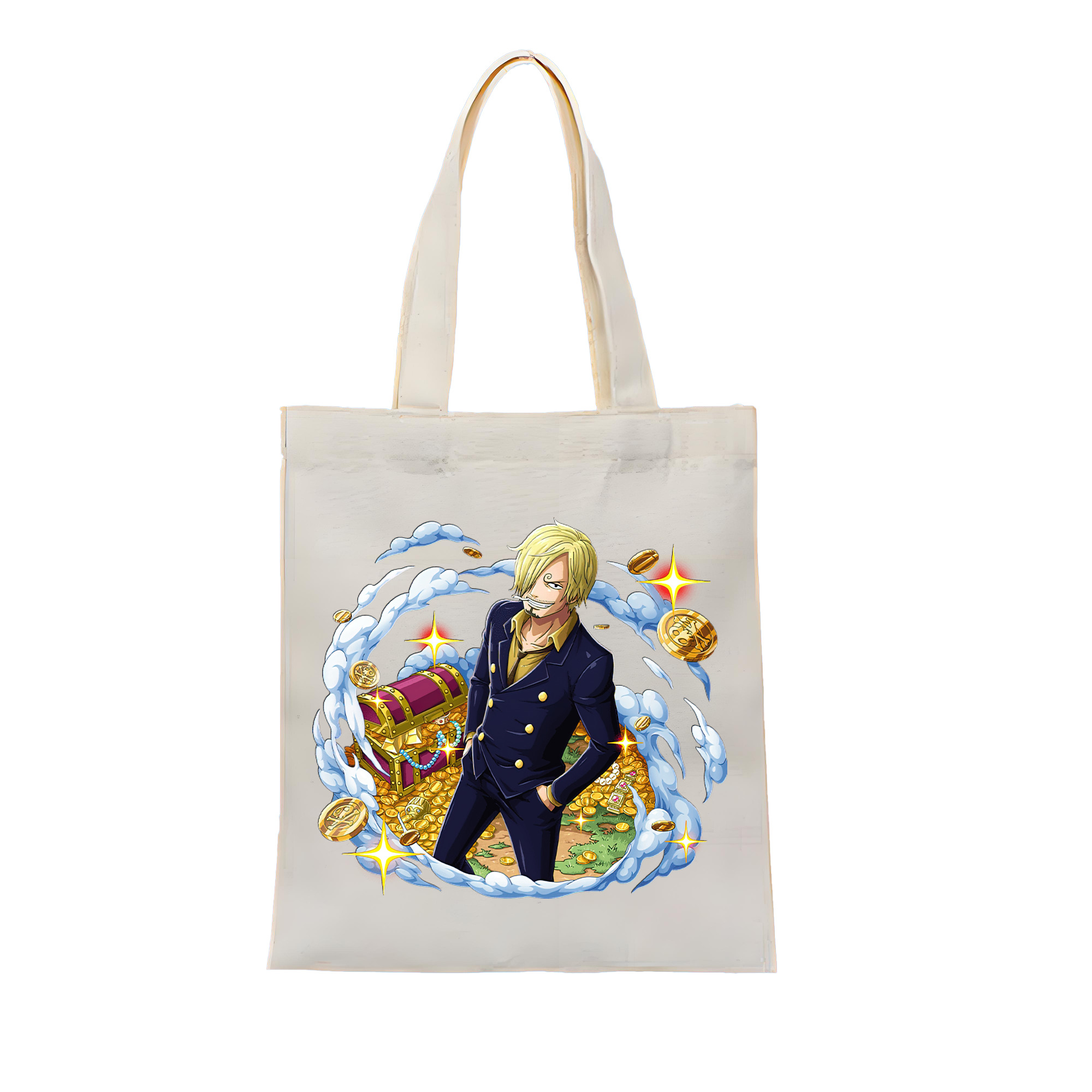 ワンピース サンジ ONE PIECE Sanji 縦型キャンバス生地手提げバッグ　トートバッグ