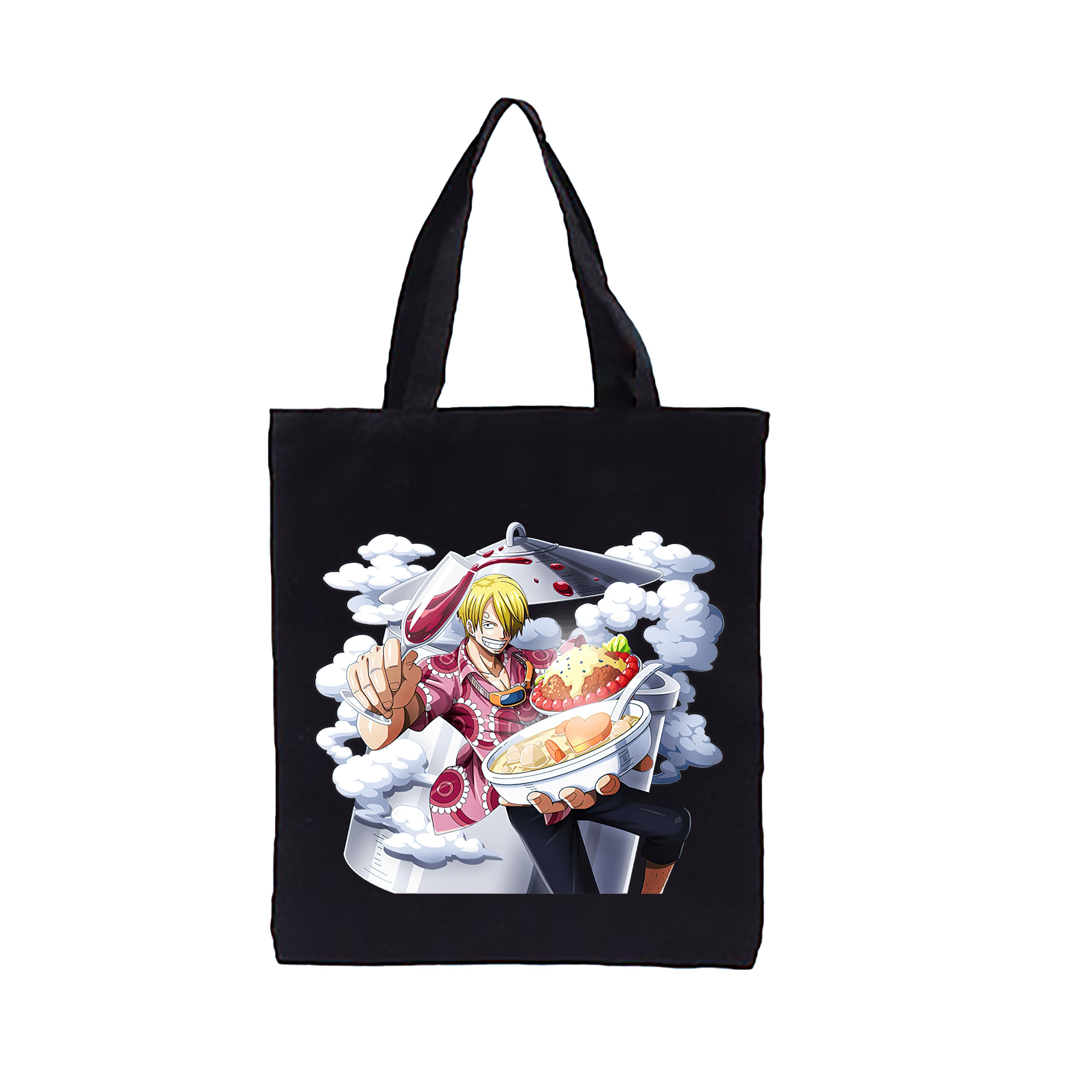 （画像用） ワンピース サンジ ONE PIECE Sanji 縦型キャンバス生地手提げバッグ　トートバッグ