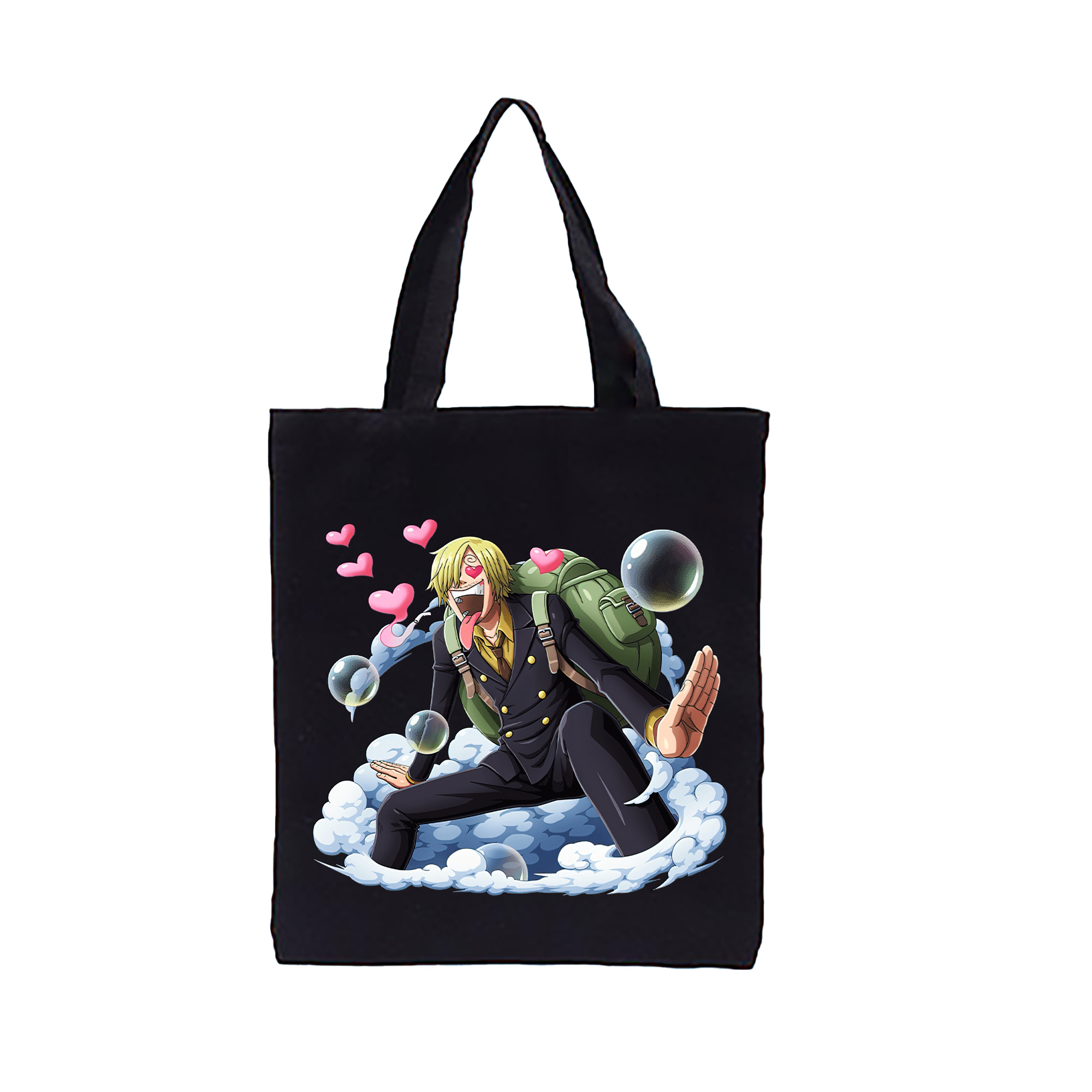 （画像用） ワンピース サンジ ONE PIECE Sanji 縦型キャンバス生地手提げバッグ　トートバッグ