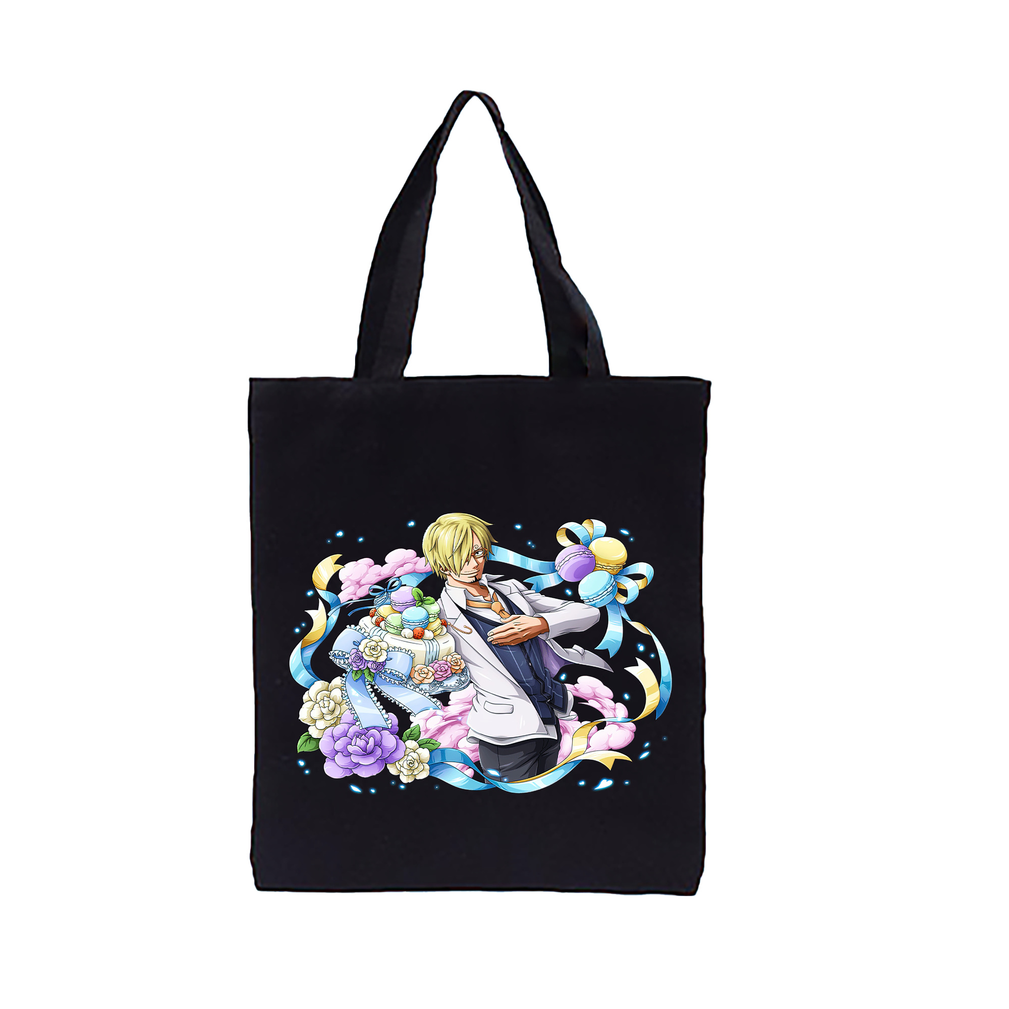 （画像用） ワンピース サンジ ONE PIECE Sanji 縦型キャンバス生地手提げバッグ　トートバッグ