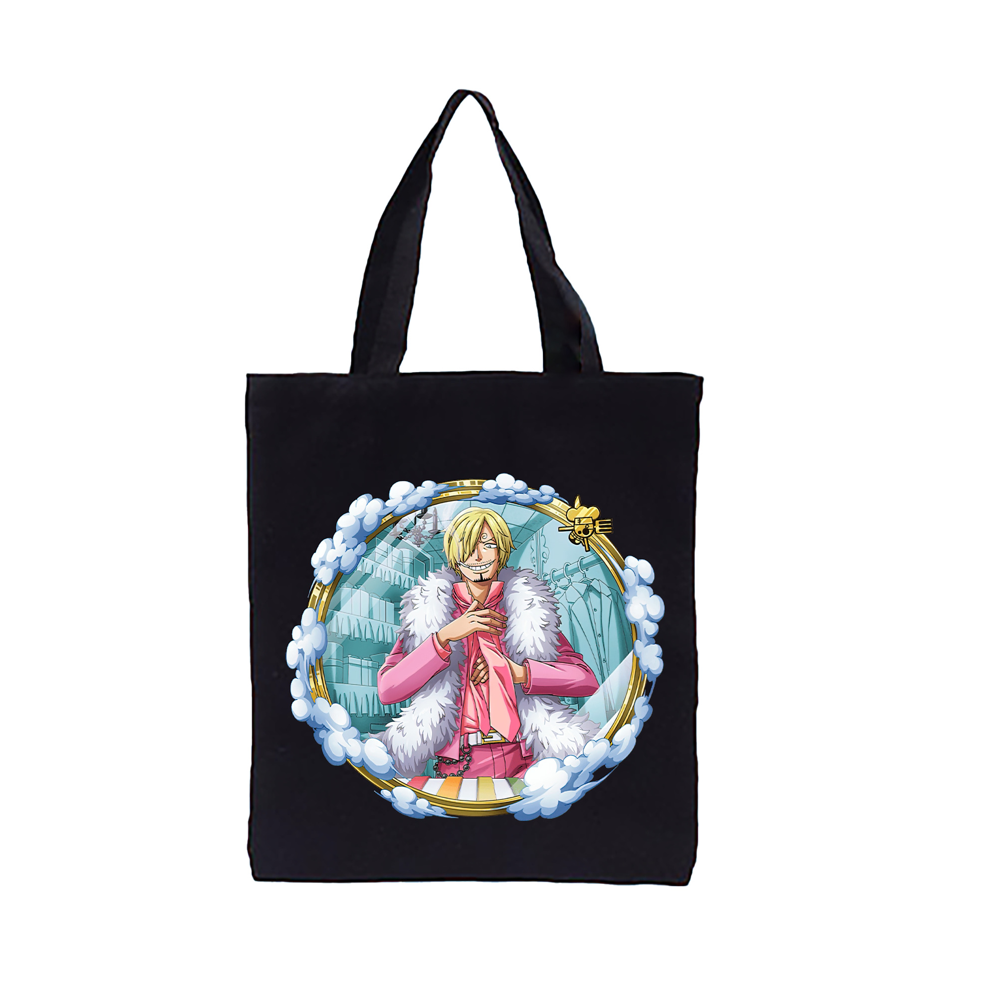 ワンピース サンジ ONE PIECE Sanji 縦型キャンバス生地手提げバッグ　トートバッグ