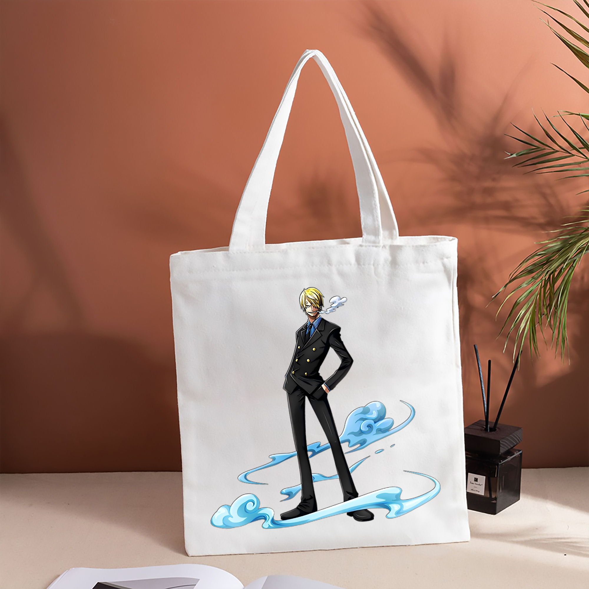 ワンピース サンジ ONE PIECE Sanji 縦型キャンバス生地手提げバッグ　トートバッグ
