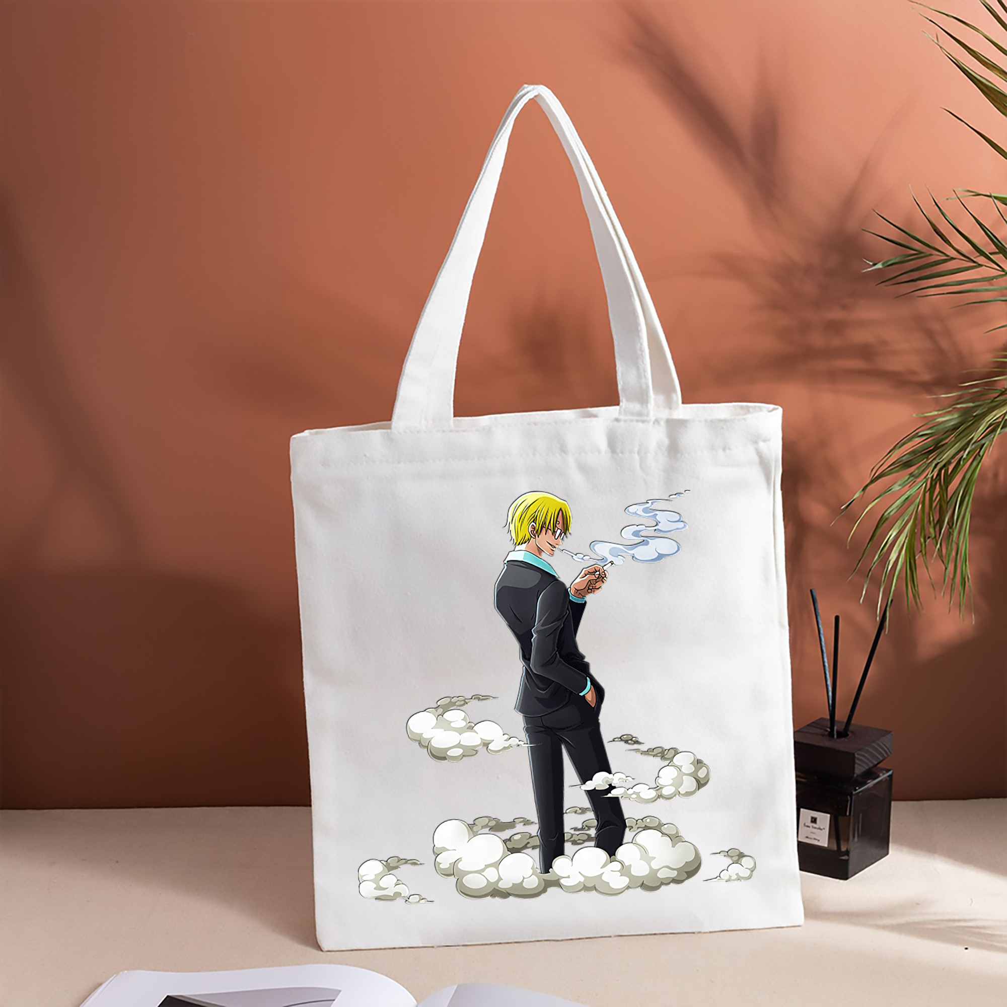 ワンピース サンジ ONE PIECE Sanji 縦型キャンバス生地手提げバッグ　トートバッグ