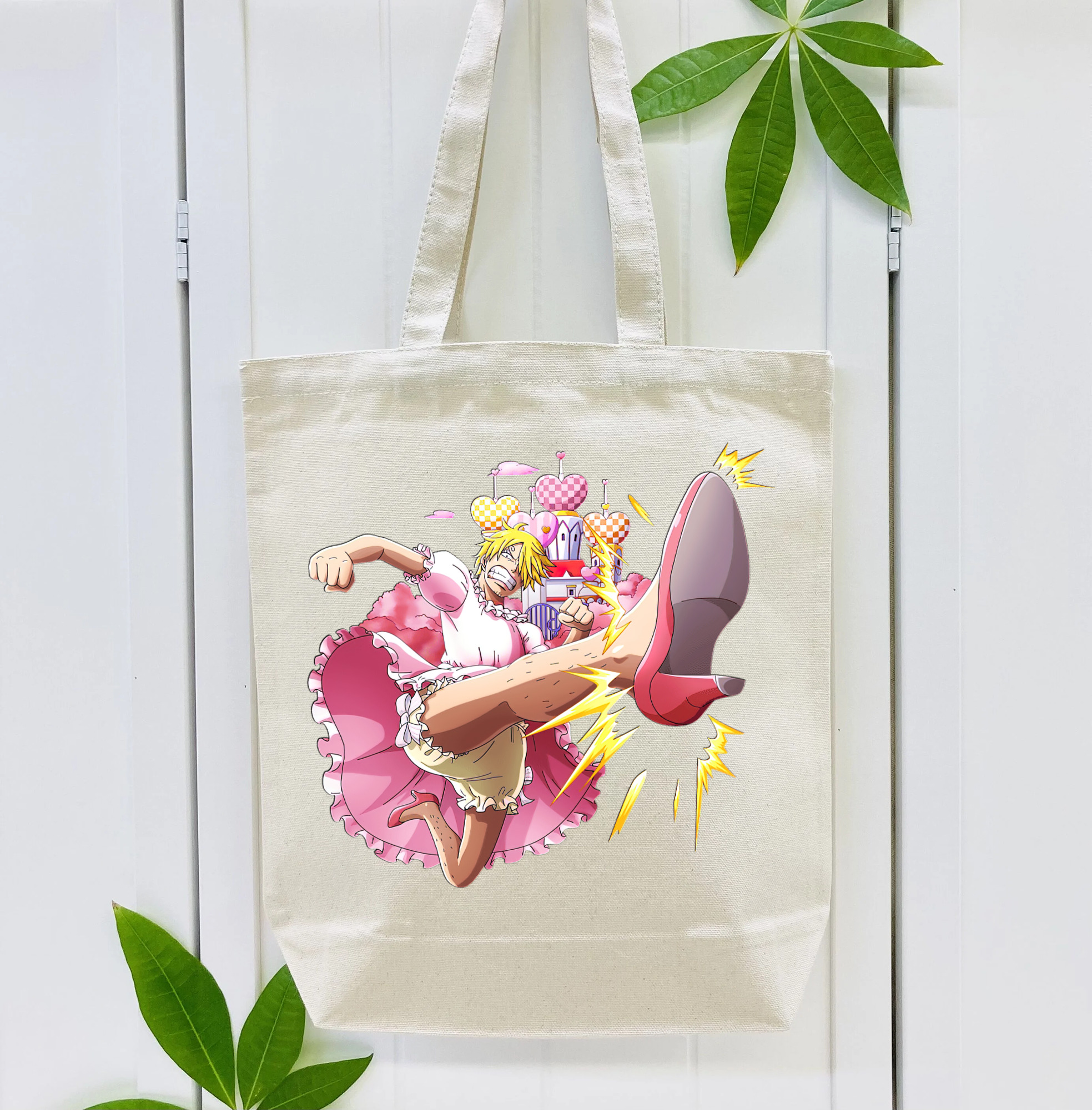 ワンピース サンジ ONE PIECE Sanji 縦型キャンバス生地手提げバッグ　トートバッグ