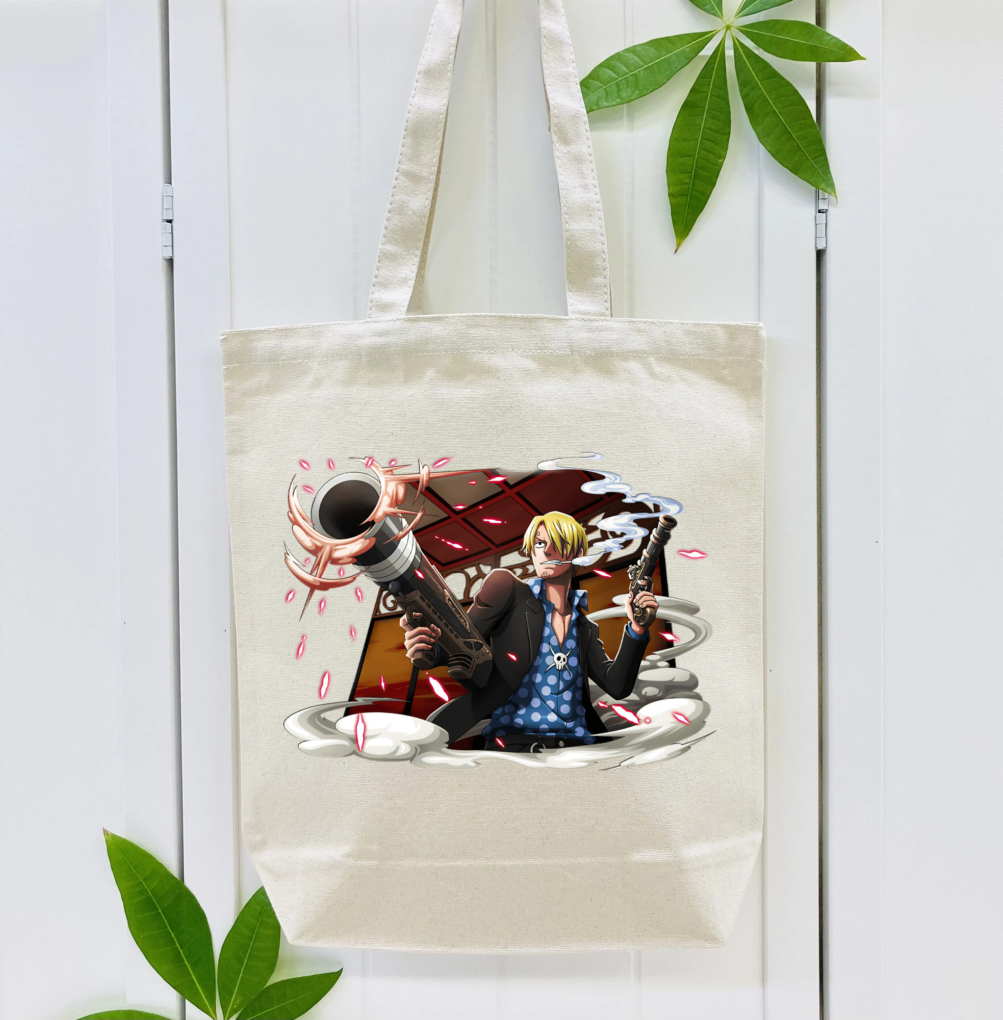 ワンピース サンジ ONE PIECE Sanji 縦型キャンバス生地手提げバッグ　トートバッグ