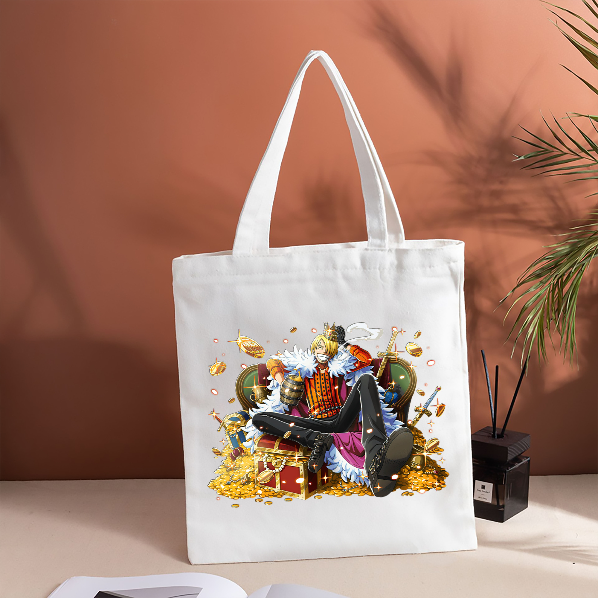 ワンピース サンジ ONE PIECE Sanji 縦型キャンバス生地手提げバッグ　トートバッグ