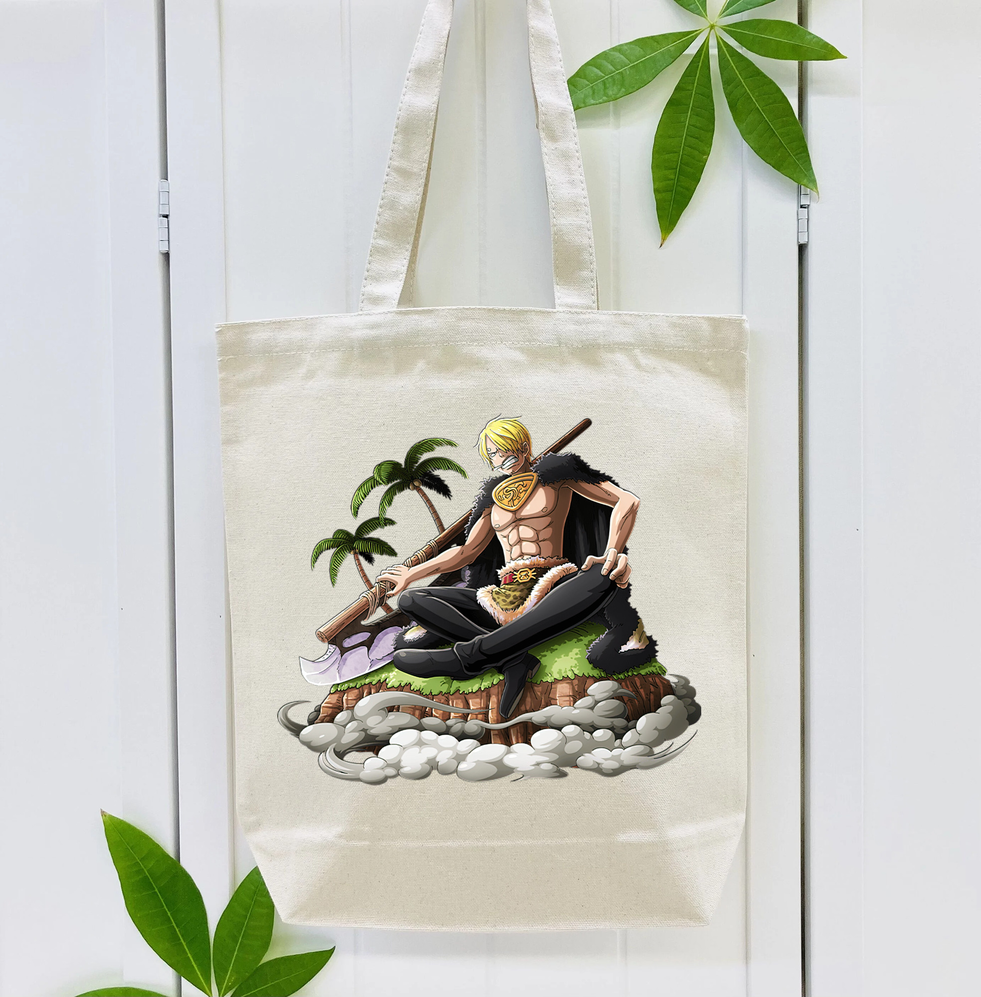 ワンピース サンジ ONE PIECE Sanji 縦型キャンバス生地手提げバッグ　トートバッグ