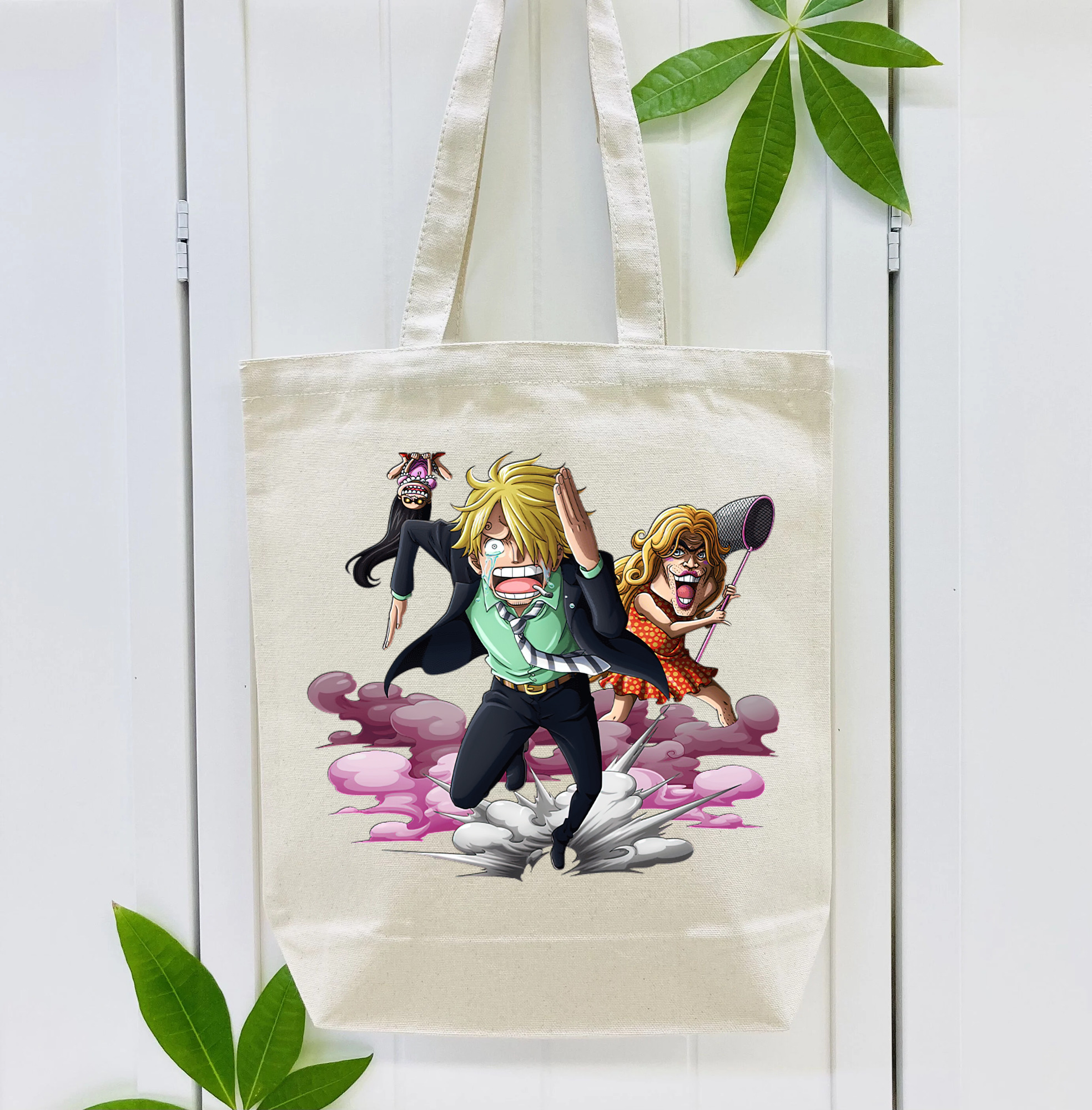 ワンピース サンジ ONE PIECE Sanji 縦型キャンバス生地手提げバッグ　トートバッグ