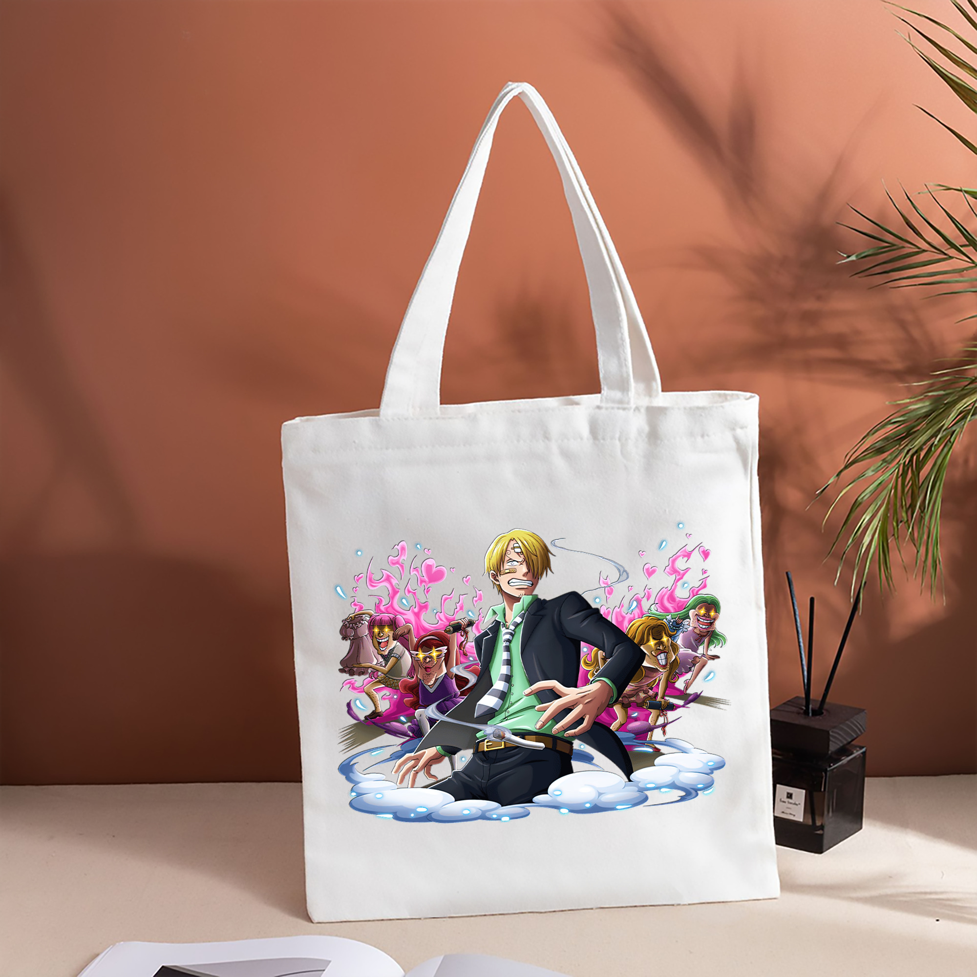 ワンピース サンジ ONE PIECE Sanji 縦型キャンバス生地手提げバッグ　トートバッグ