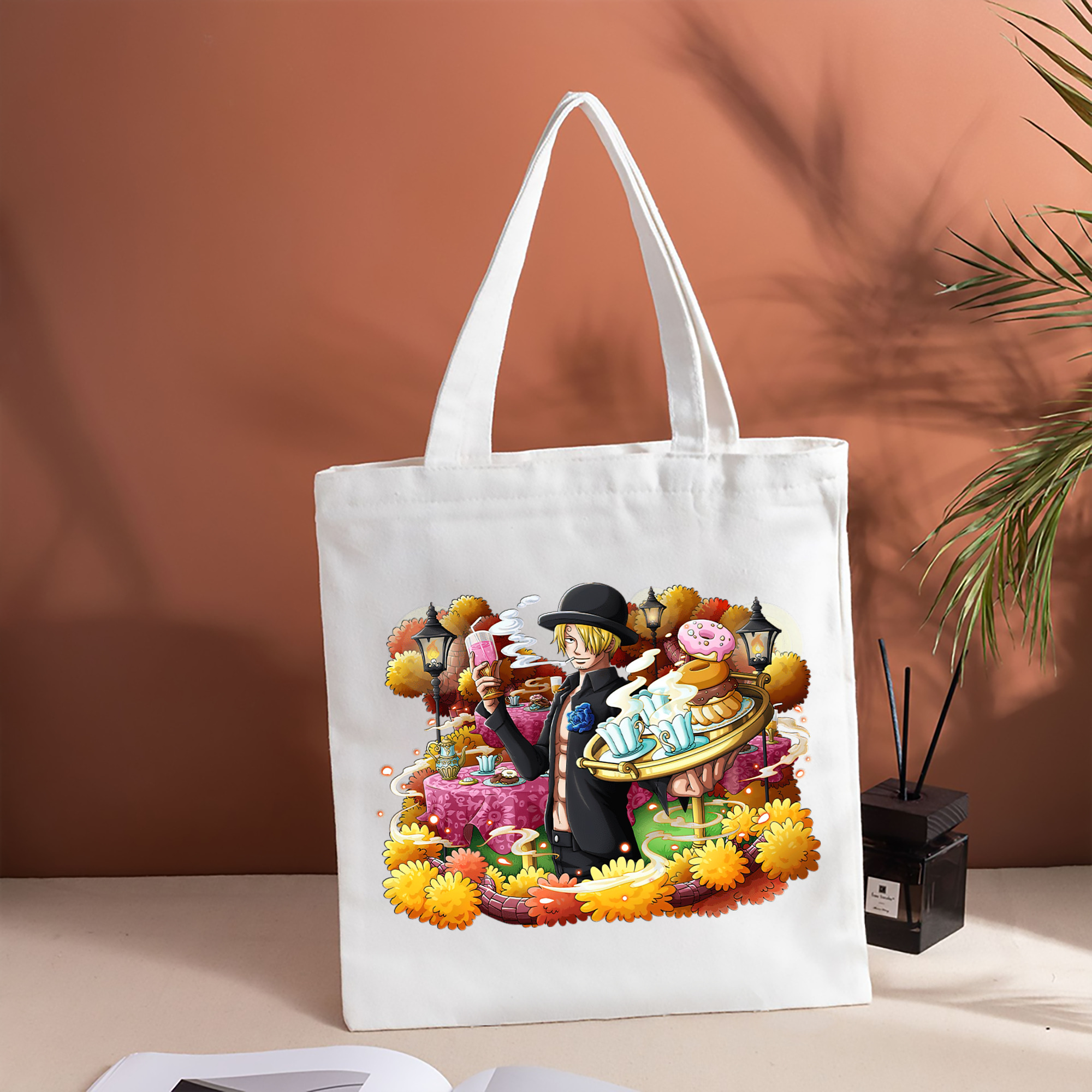 ワンピース サンジ ONE PIECE Sanji 縦型キャンバス生地手提げバッグ　トートバッグ