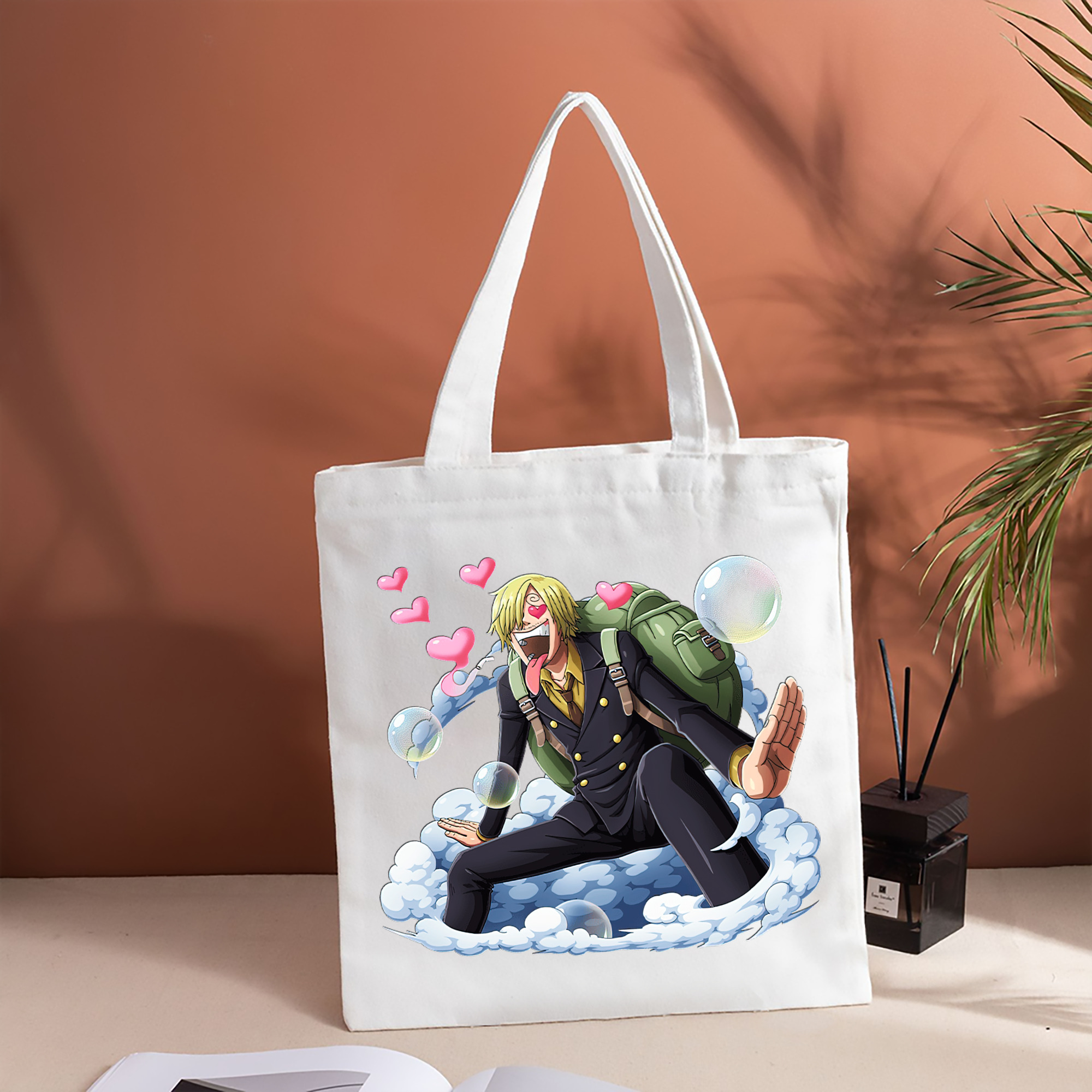 ワンピース サンジ ONE PIECE Sanji 縦型キャンバス生地手提げバッグ　トートバッグ