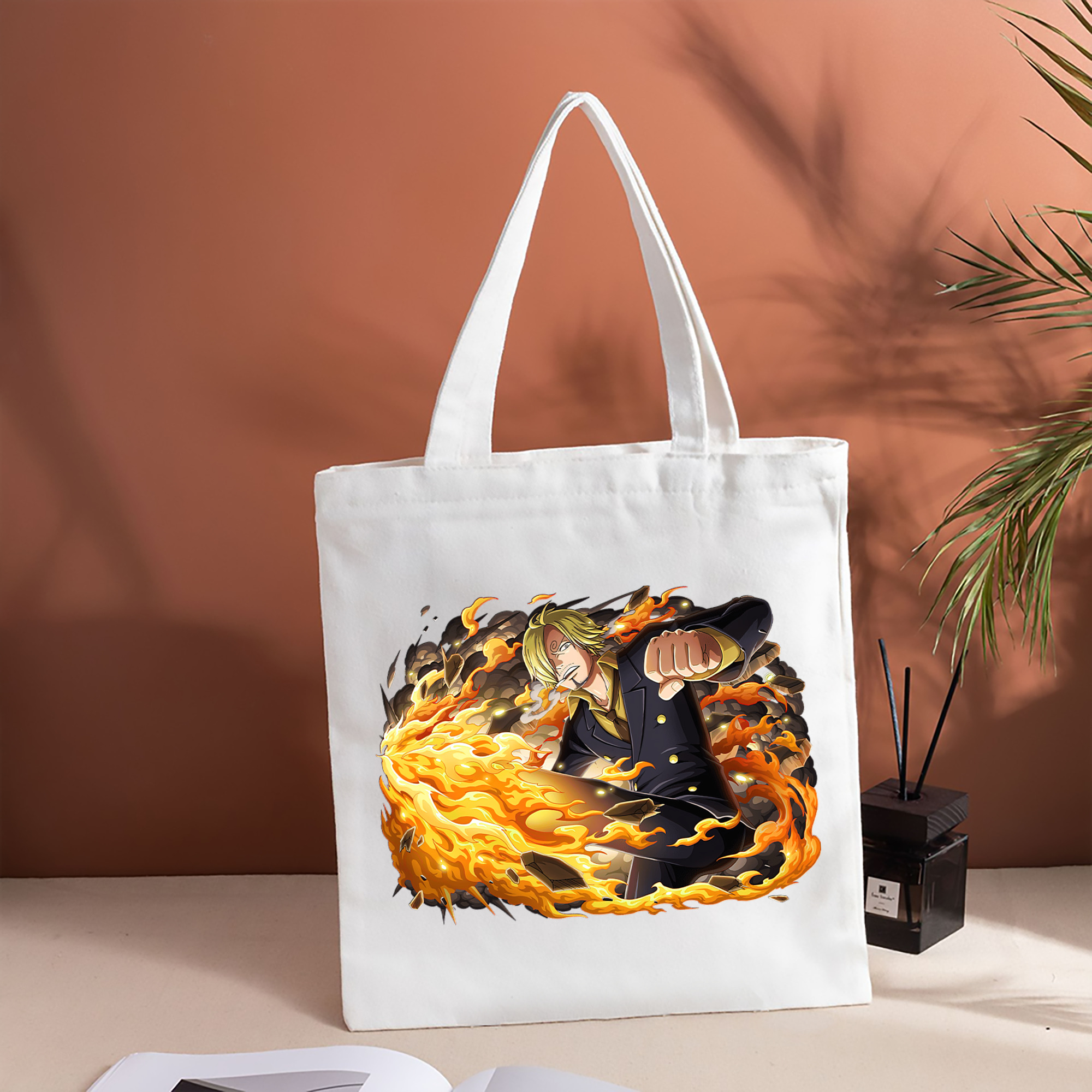 ワンピース サンジ ONE PIECE Sanji 縦型キャンバス生地手提げバッグ　トートバッグ