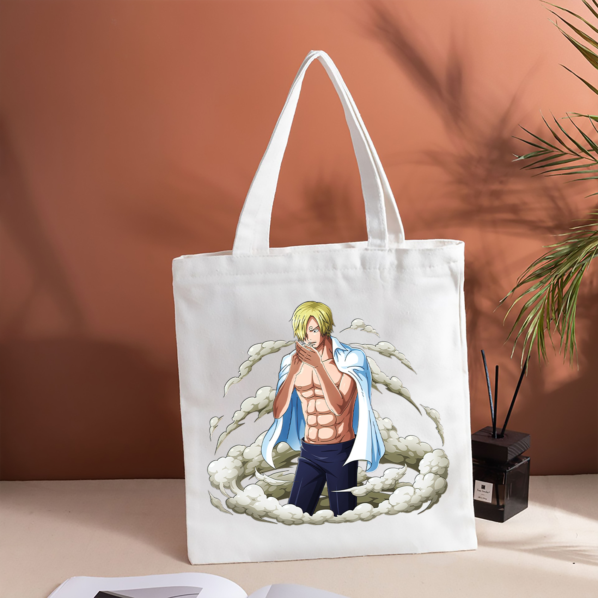 ワンピース サンジ ONE PIECE Sanji 縦型キャンバス生地手提げバッグ　トートバッグ