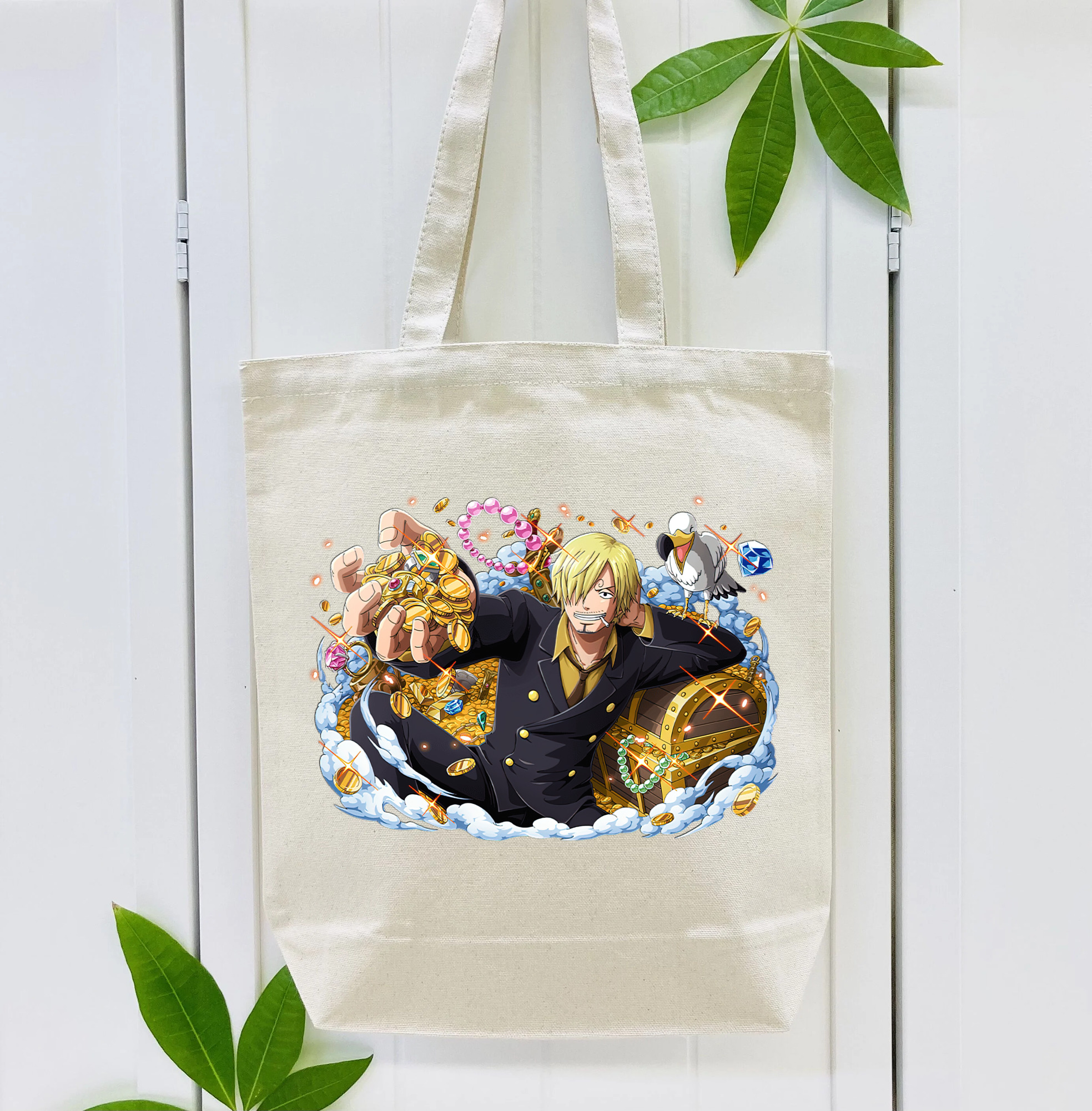 ワンピース サンジ ONE PIECE Sanji 縦型キャンバス生地手提げバッグ　トートバッグ