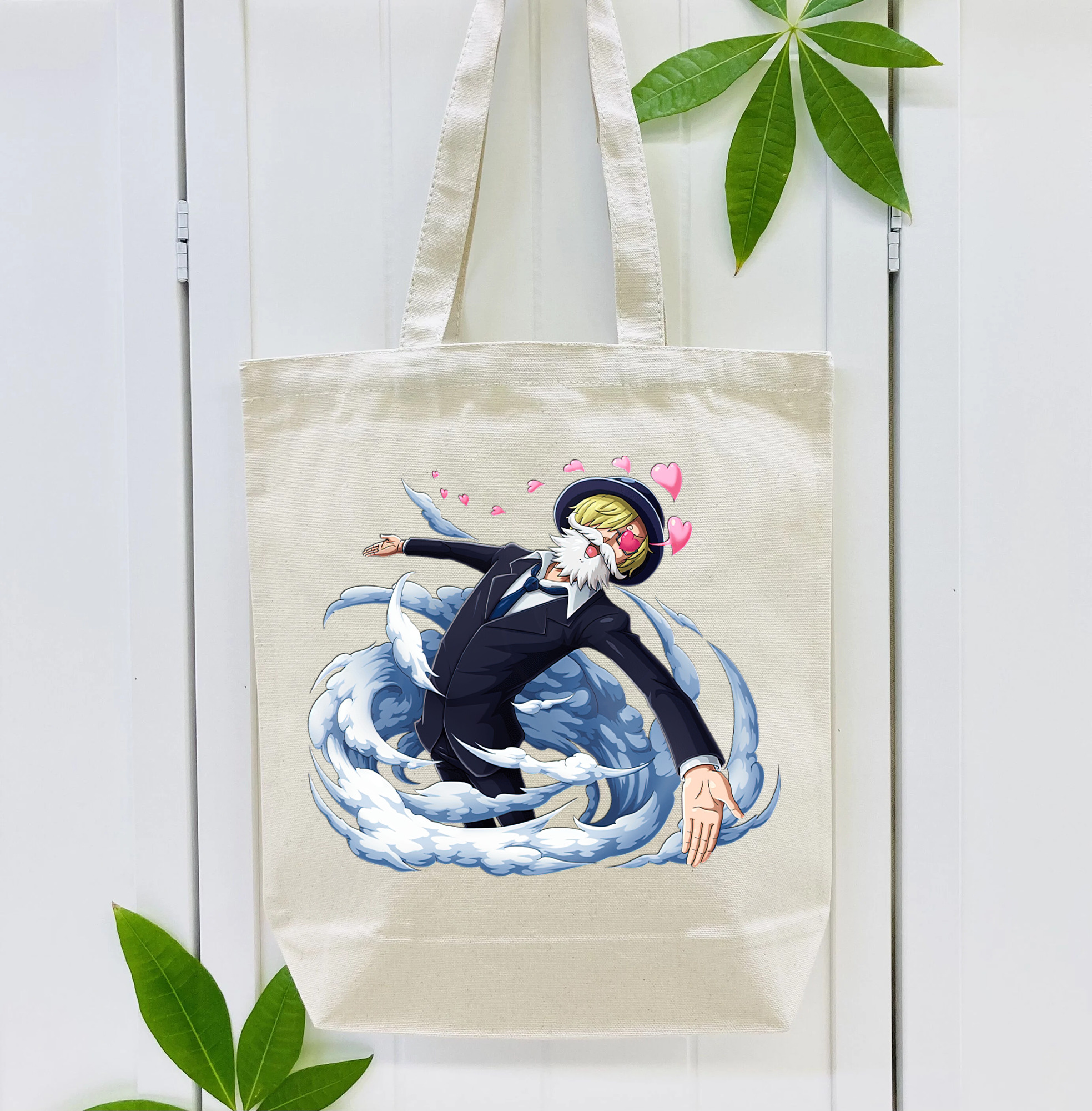 ワンピース サンジ ONE PIECE Sanji 縦型キャンバス生地手提げバッグ　トートバッグ