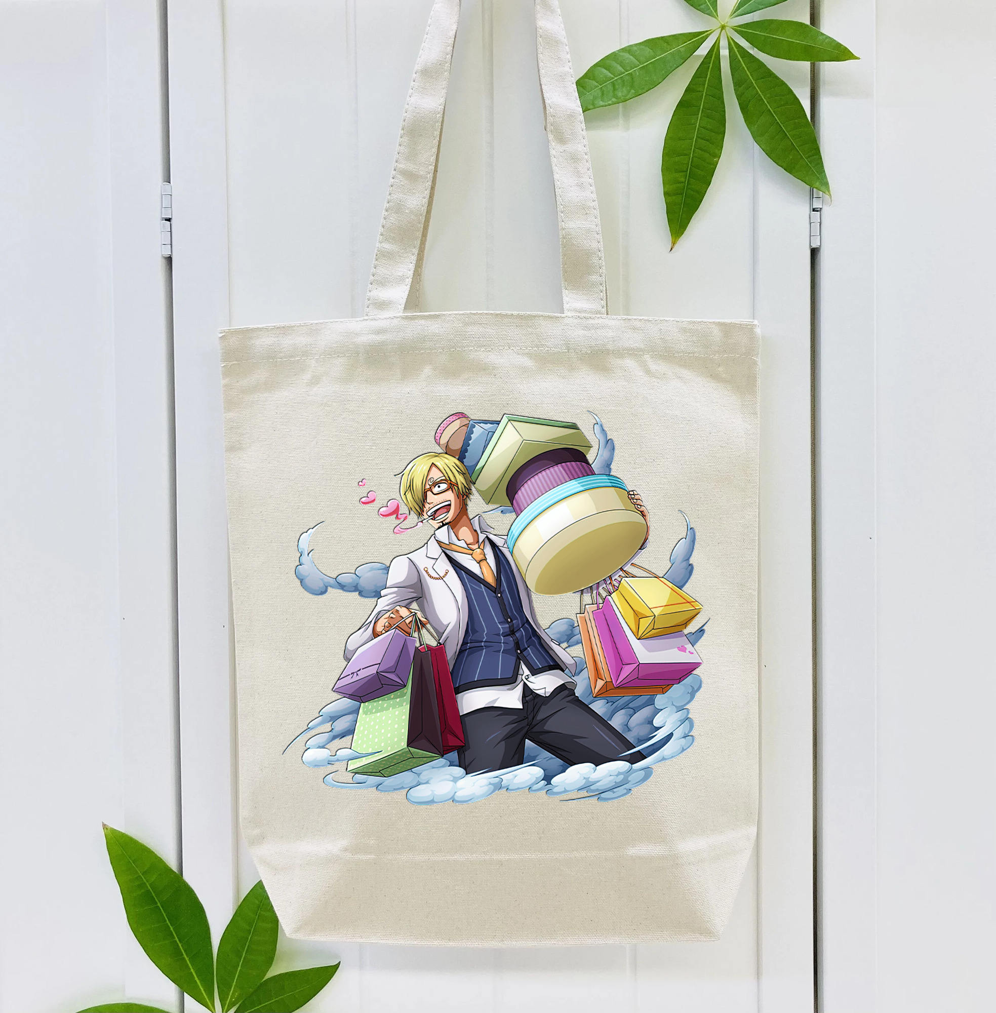 ワンピース サンジ ONE PIECE Sanji 縦型キャンバス生地手提げバッグ　トートバッグ