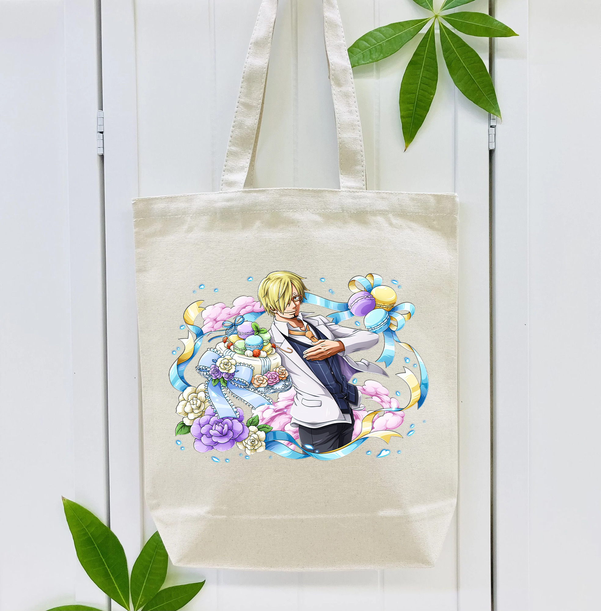 ワンピース サンジ ONE PIECE Sanji 縦型キャンバス生地手提げバッグ　トートバッグ