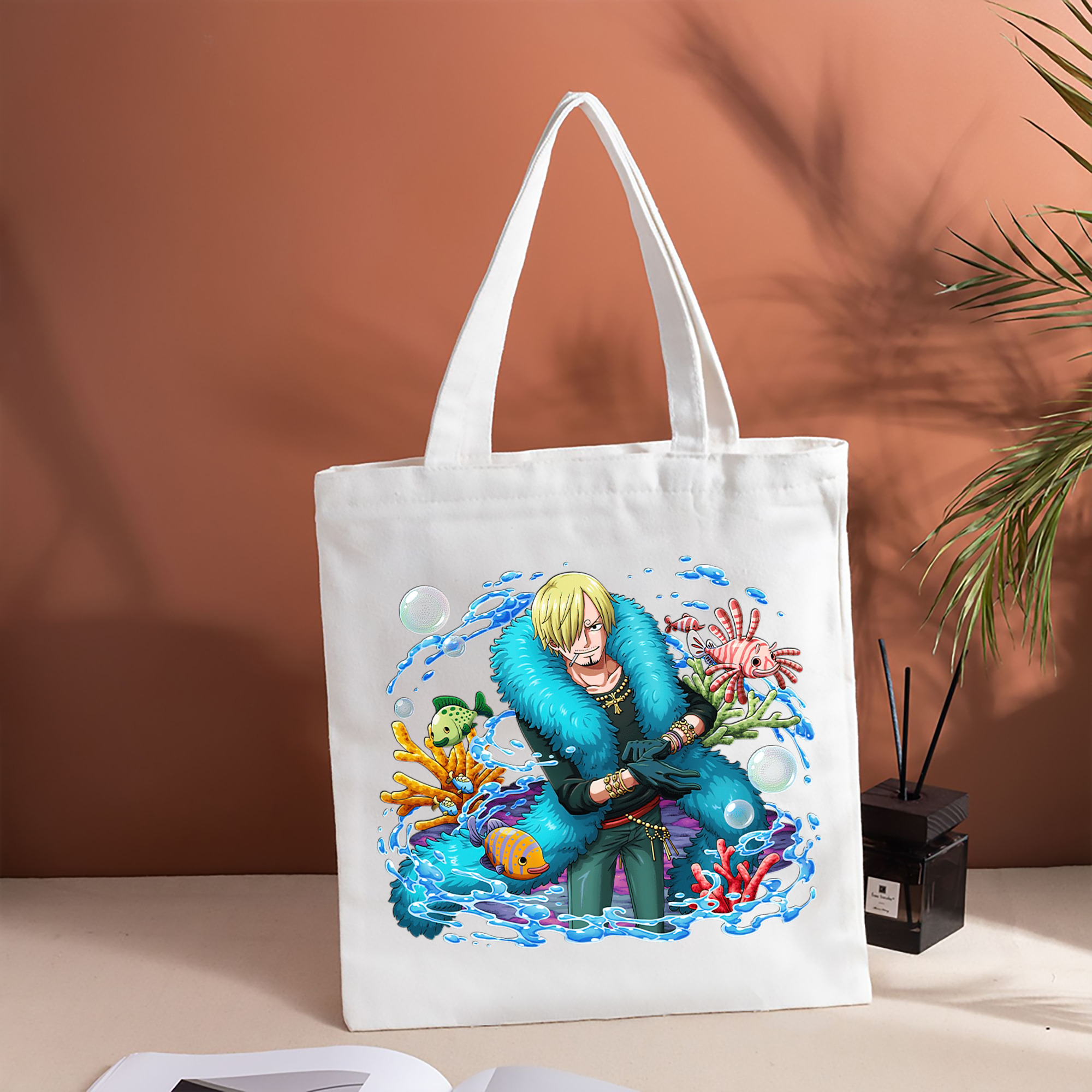 ワンピース サンジ ONE PIECE Sanji 縦型キャンバス生地手提げバッグ　トートバッグ