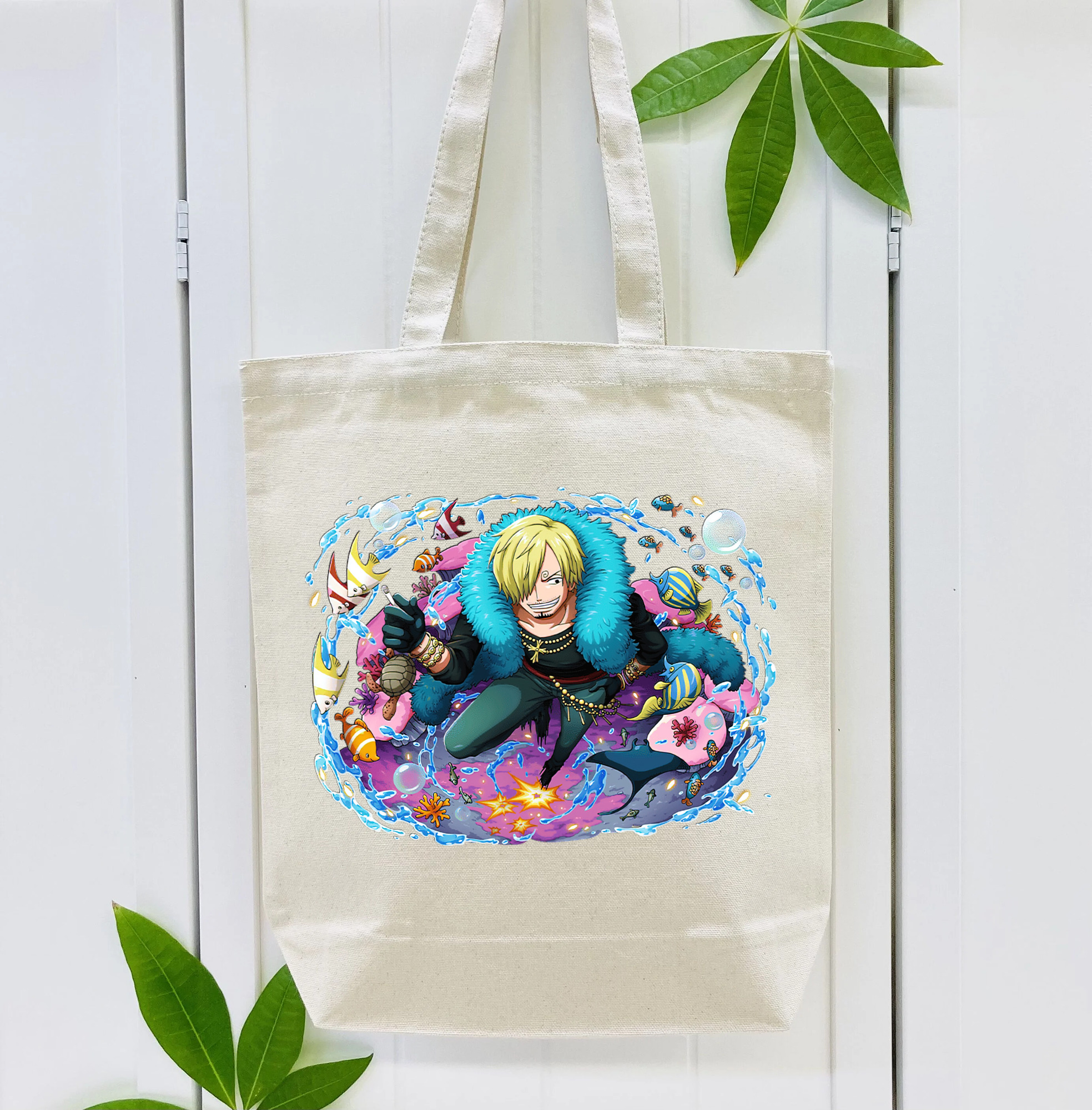 ワンピース サンジ ONE PIECE Sanji 縦型キャンバス生地手提げバッグ　トートバッグ