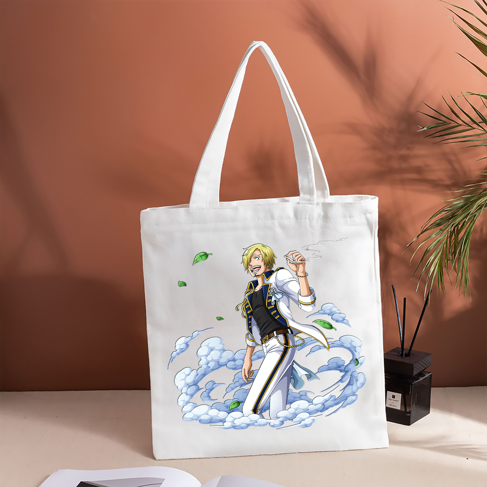 ワンピース サンジ ONE PIECE Sanji 縦型キャンバス生地手提げバッグ　トートバッグ