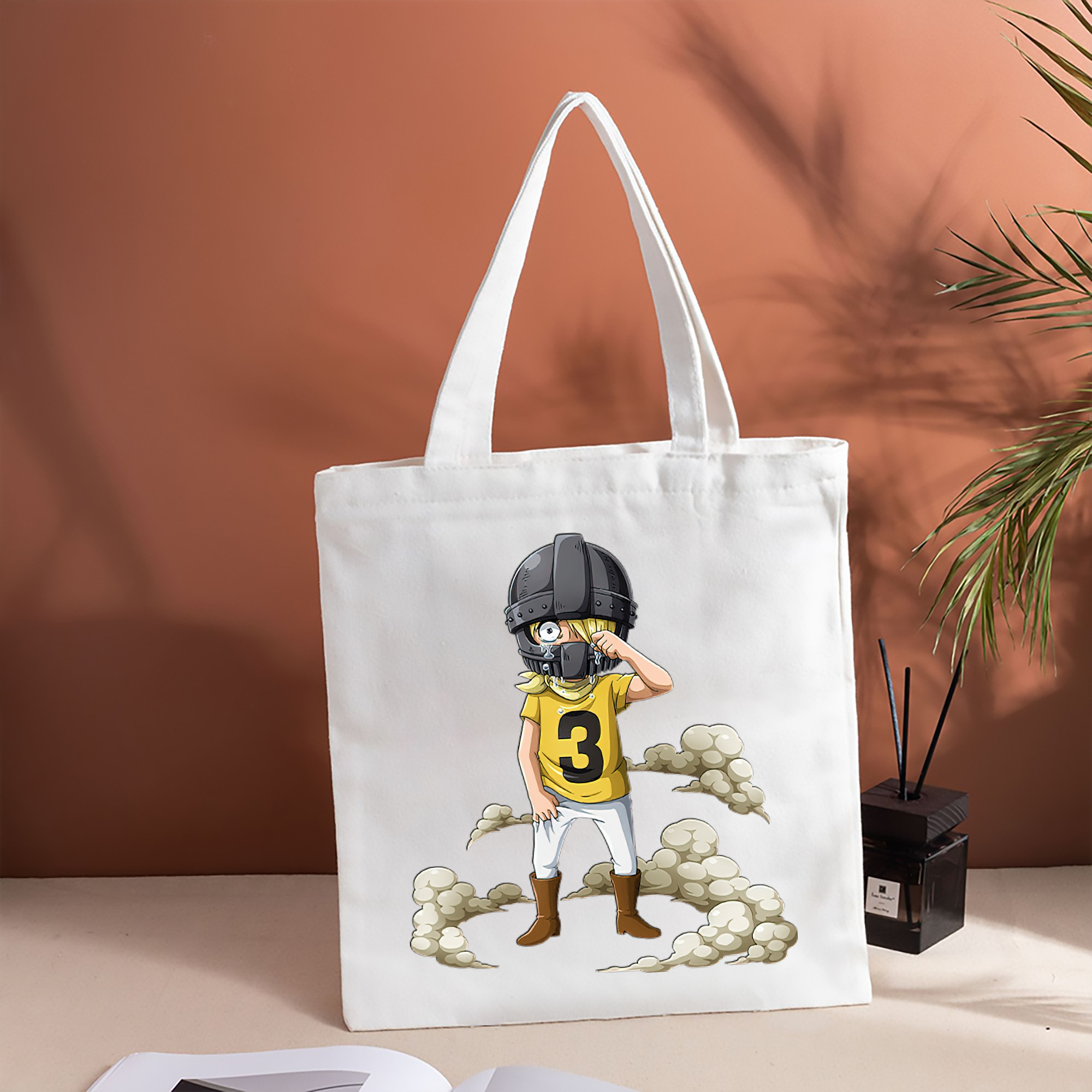 ワンピース サンジ ONE PIECE Sanji 縦型キャンバス生地手提げバッグ　トートバッグ