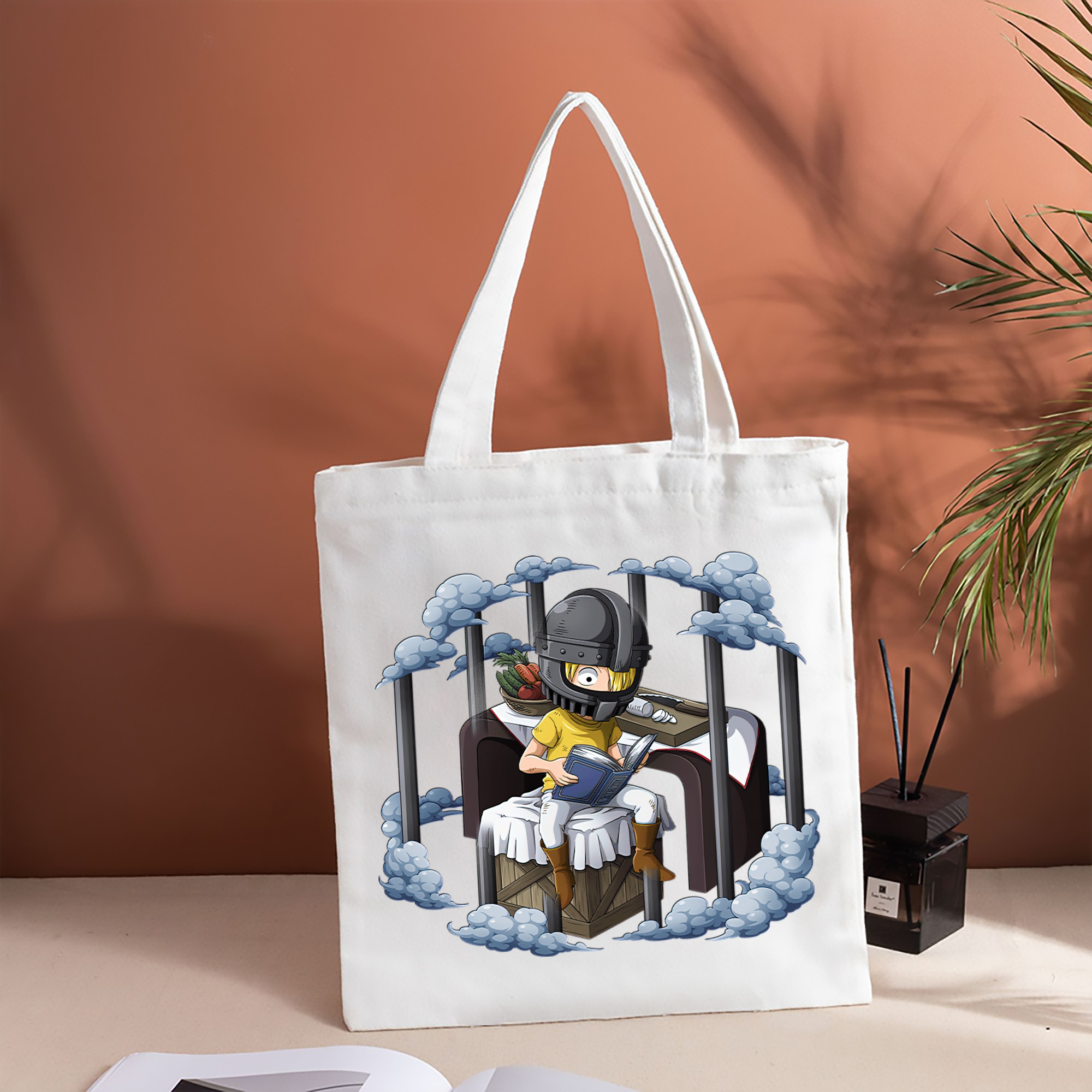 ワンピース サンジ ONE PIECE Sanji 縦型キャンバス生地手提げバッグ　トートバッグ