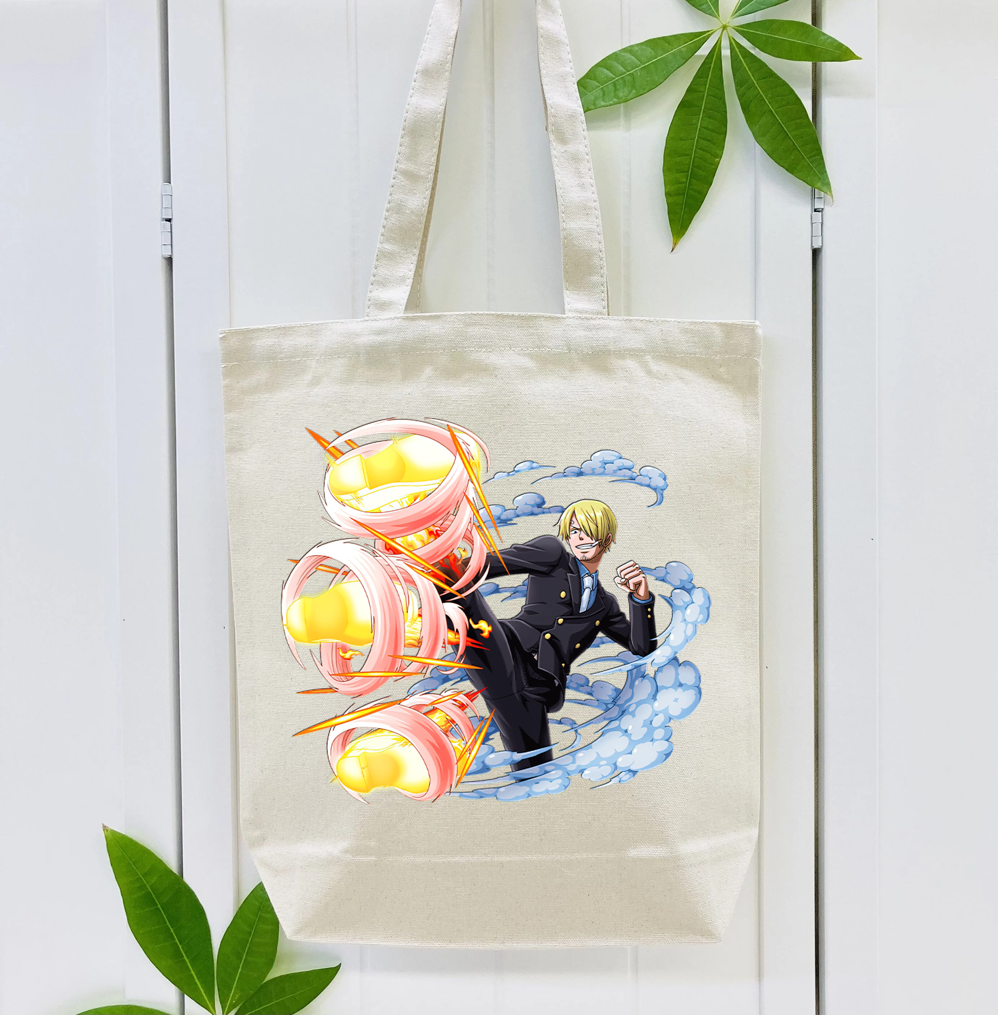 ワンピース サンジ ONE PIECE Sanji 縦型キャンバス生地手提げバッグ　トートバッグ
