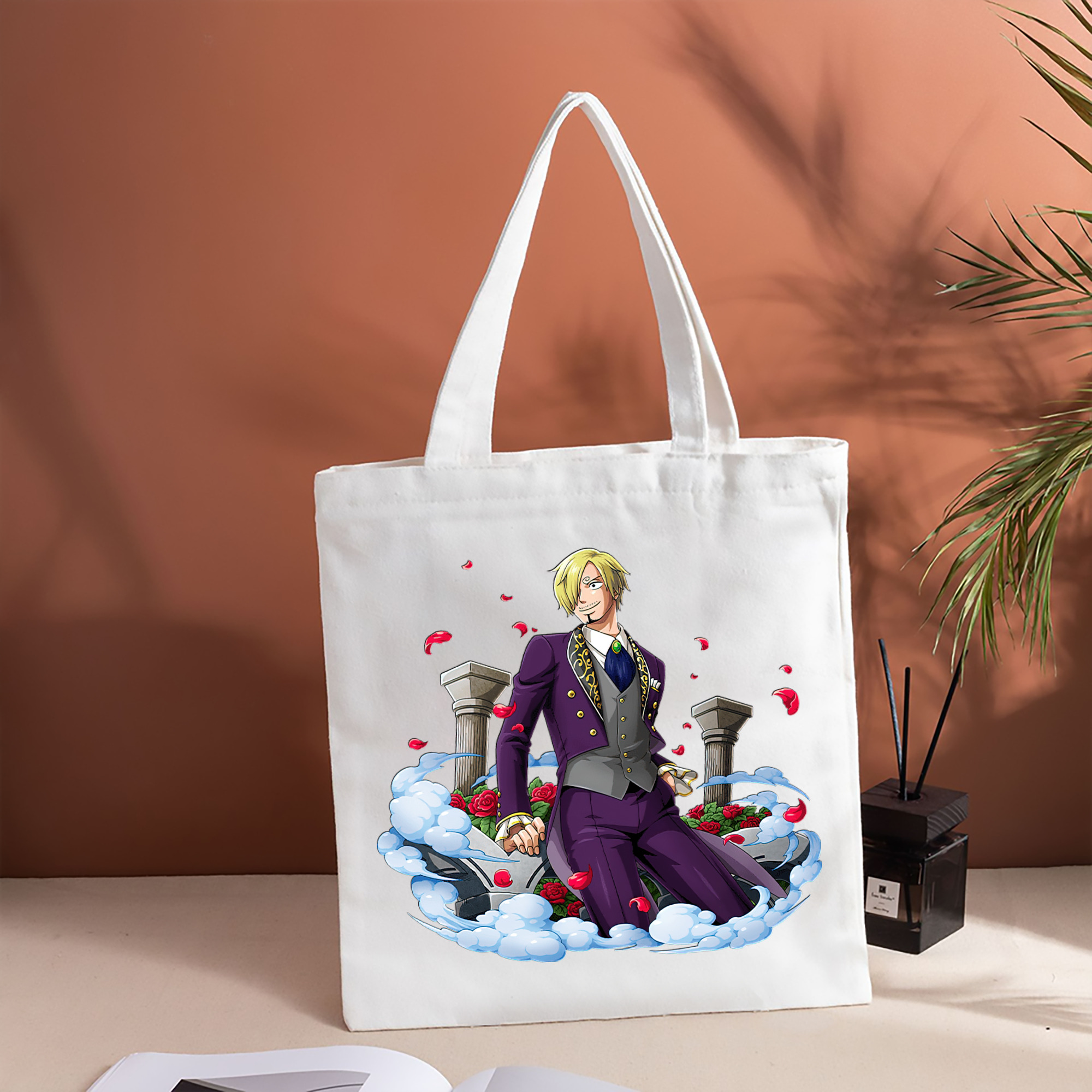 ワンピース サンジ ONE PIECE Sanji 縦型キャンバス生地手提げバッグ　トートバッグ