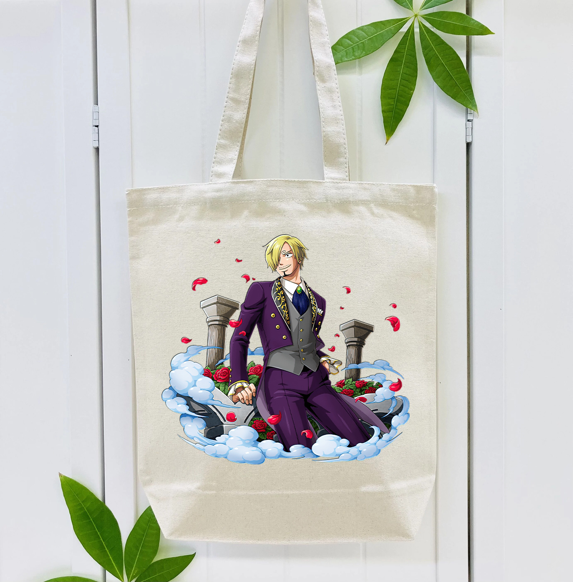 ワンピース サンジ ONE PIECE Sanji 縦型キャンバス生地手提げバッグ　トートバッグ